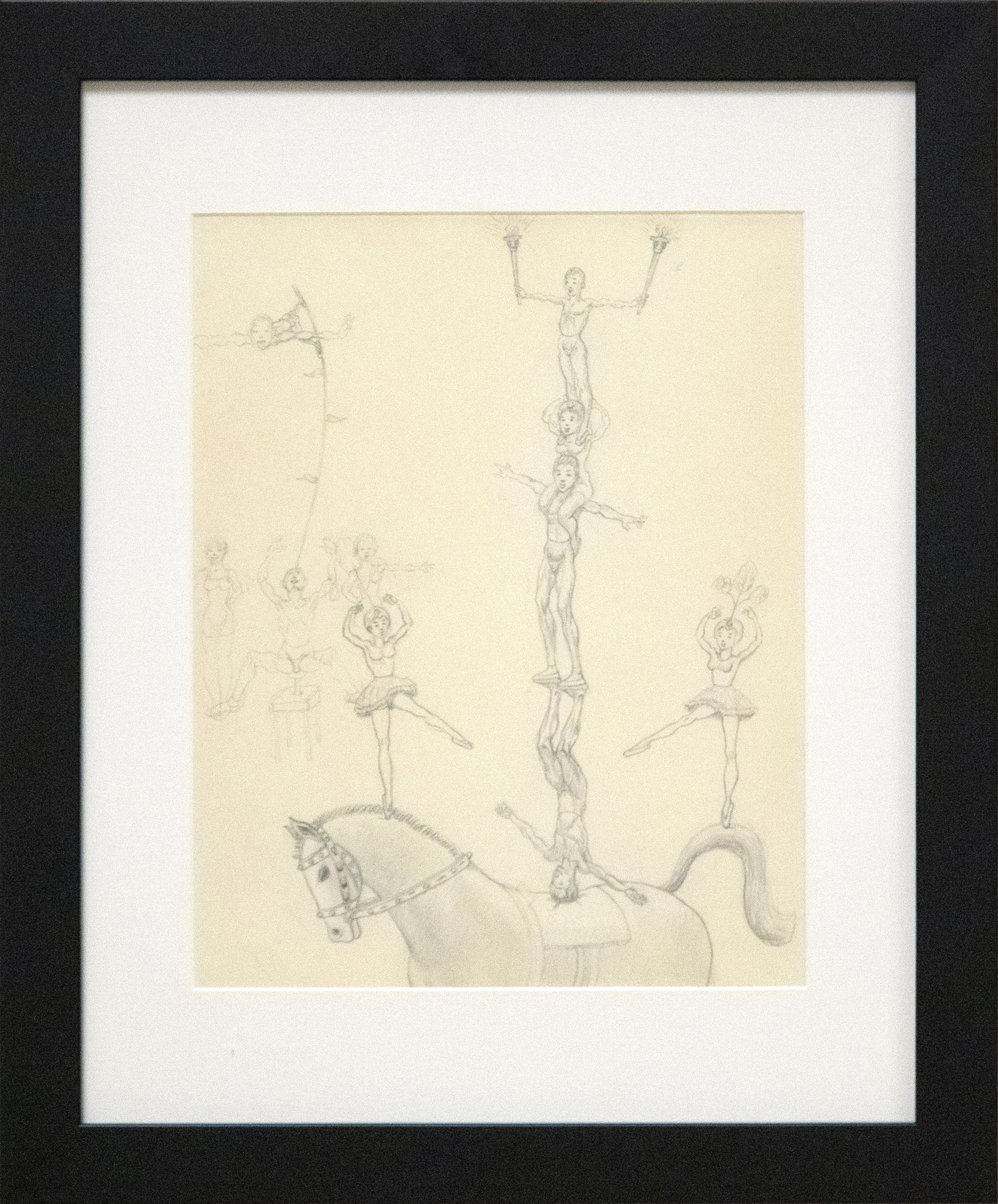 IRVING NORMAN - The Circus, Balancing Act 2 (a Study) - pencil on paper - 11 x 9 in.