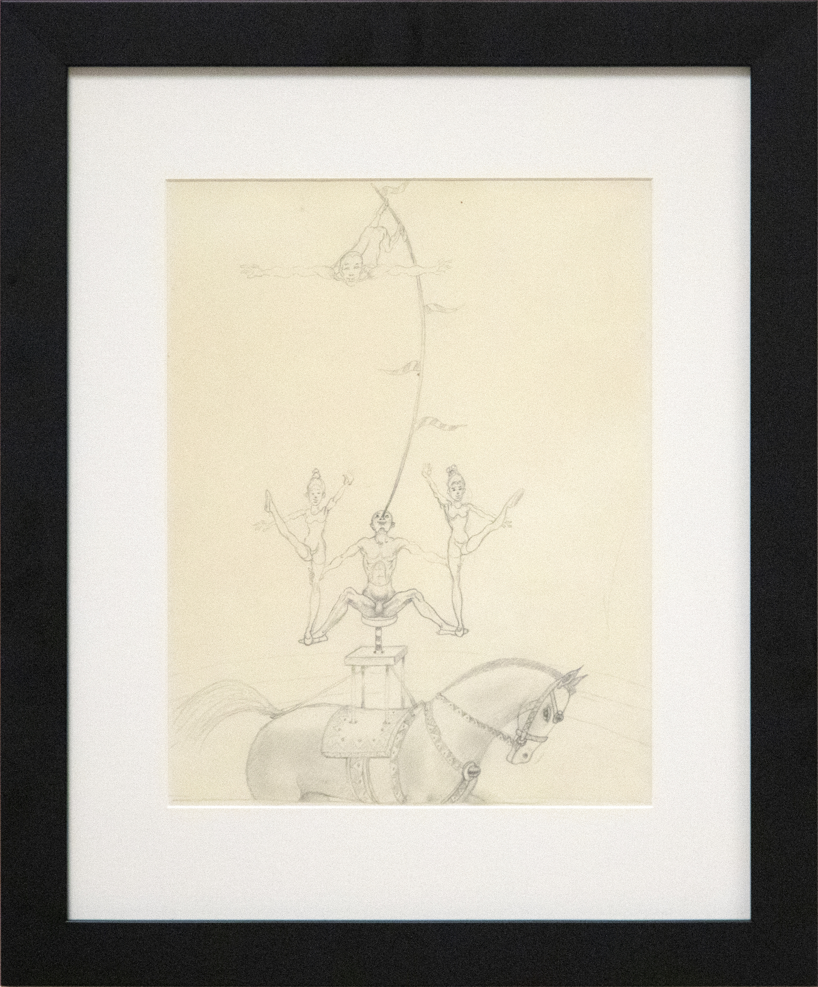 IRVING NORMAN - The Circus, The Balancing Act 2a (a Study) - pencil on paper - 11 x 9 in.