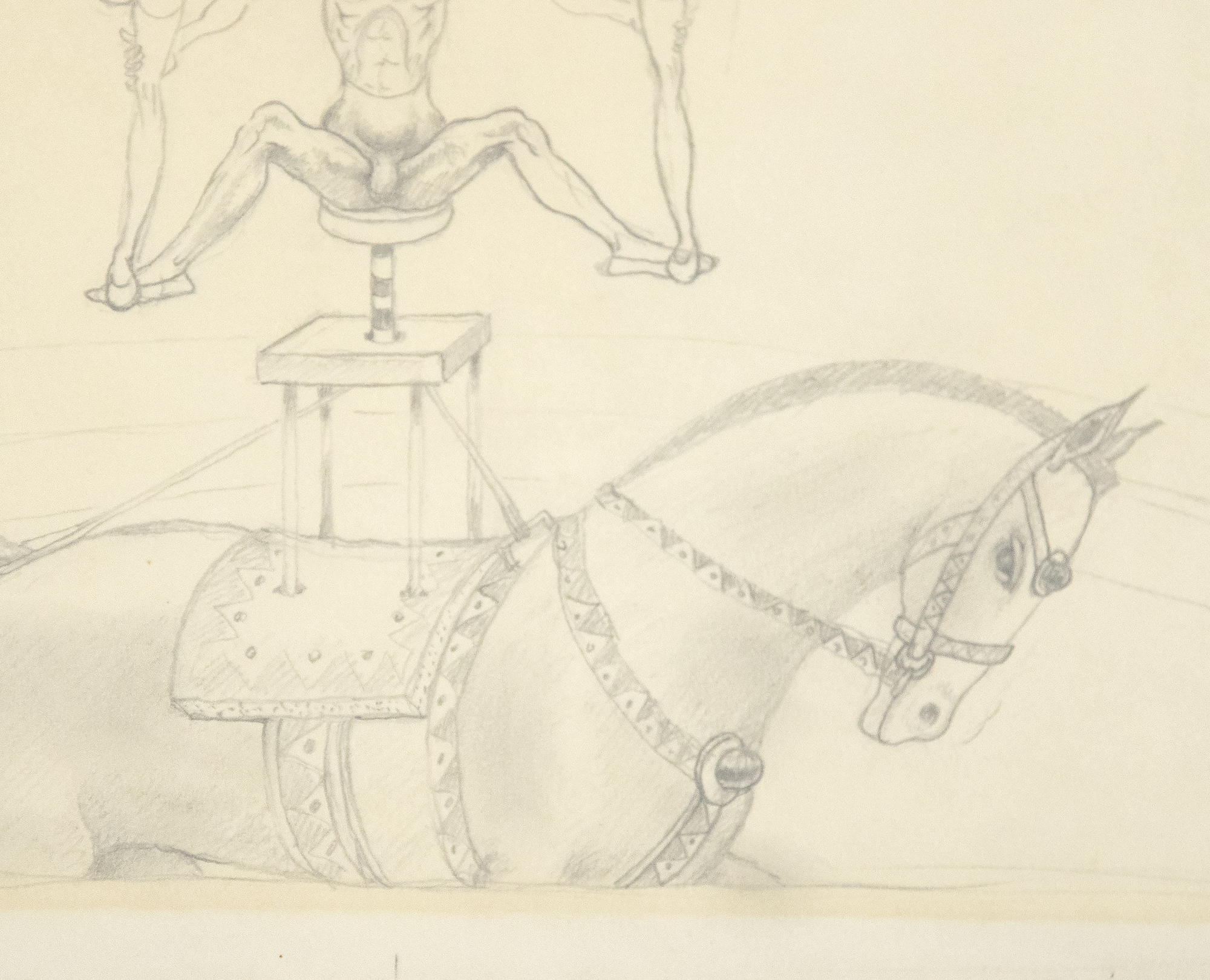 IRVING NORMAN - The Circus, The Balancing Act 2a (a Study) - pencil on paper - 11 x 9 in.