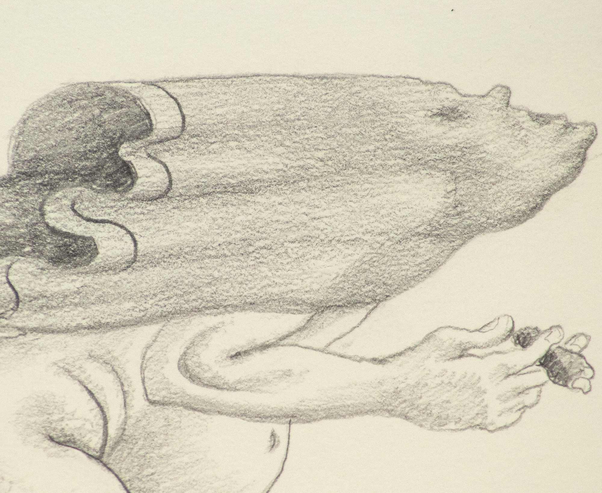 IRVING NORMAN - Untitled - pencil on paper - 9 5/8 x 7 in.