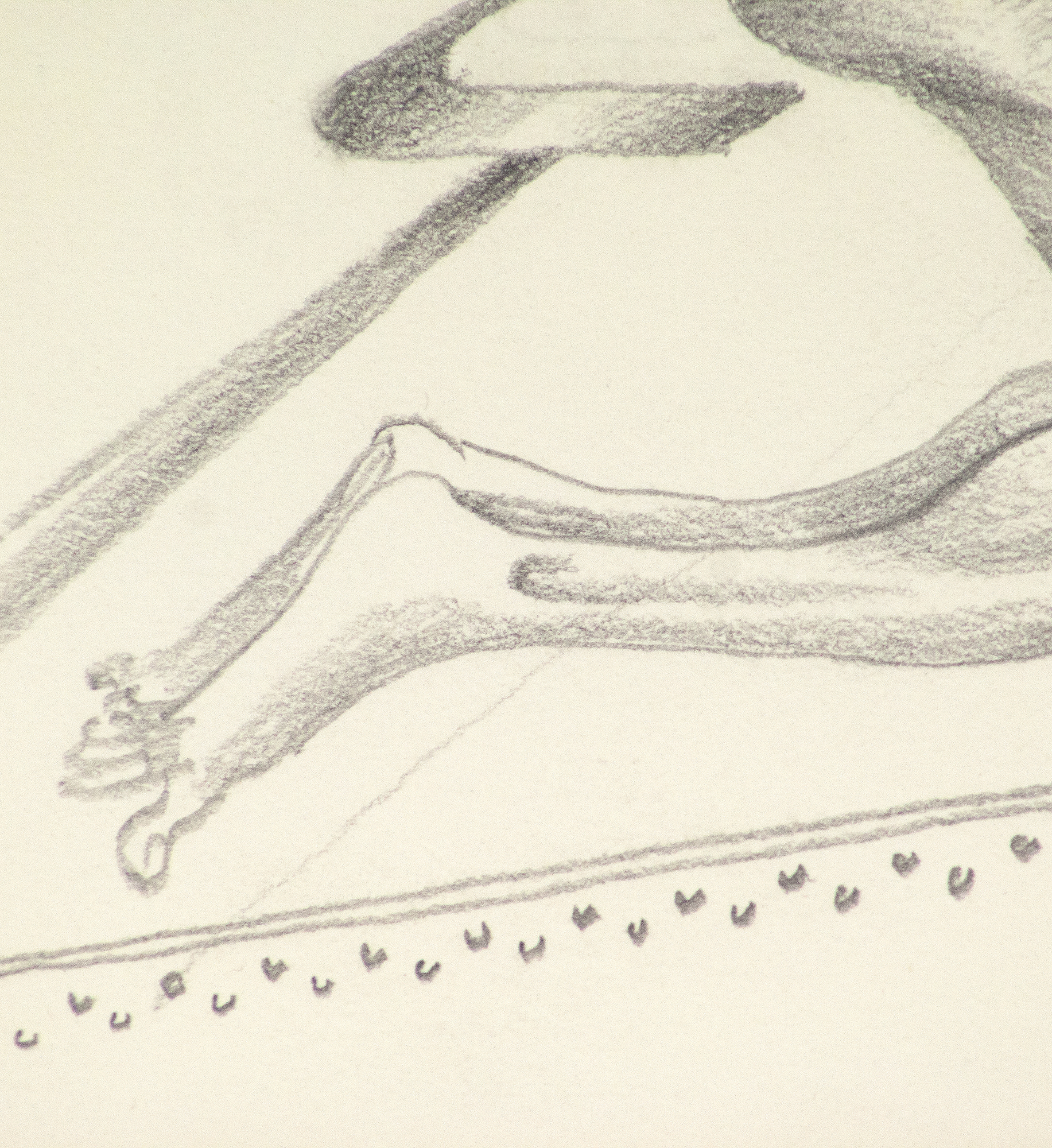 IRVING NORMAN - Untitled - pencil on paper - 9 5/8 x 7 in.