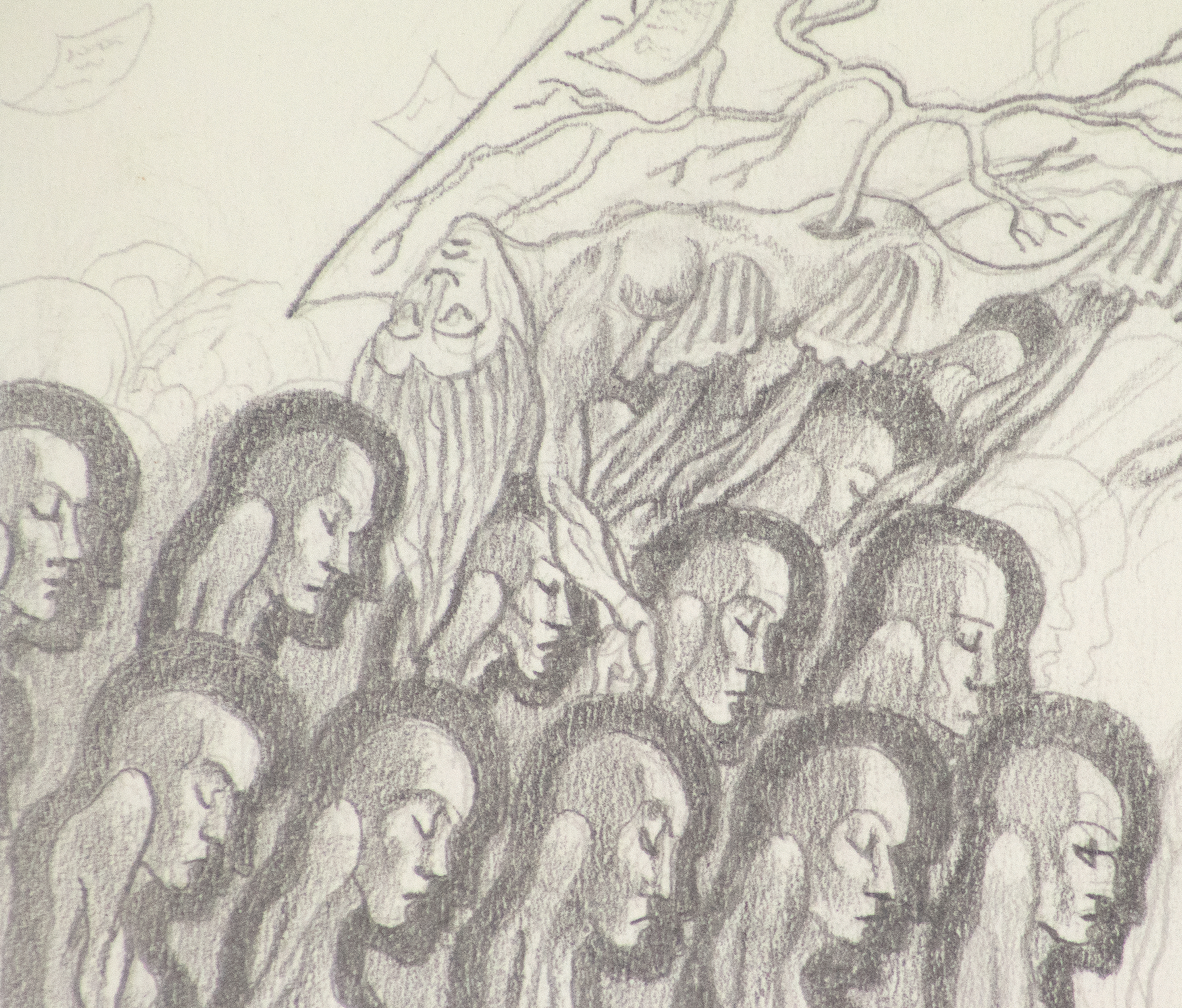 IRVING NORMAN - Untitled - graphite on paper - 9 x 11 5/8 in.