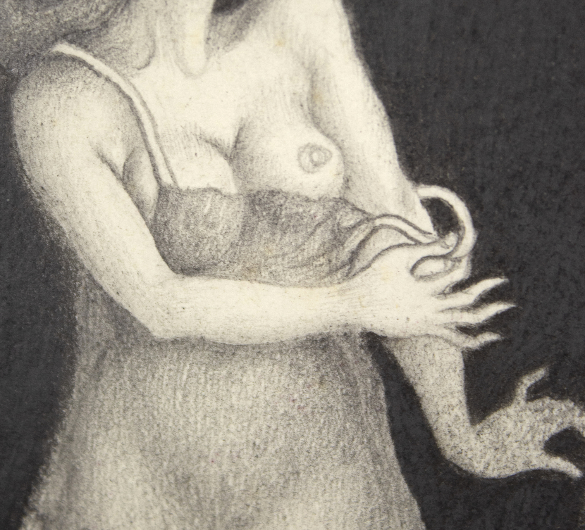IRVING NORMAN - Striptease IRVING NORMAN - Striptease - pencil and colored pencil on paper - 30 x 20 in.