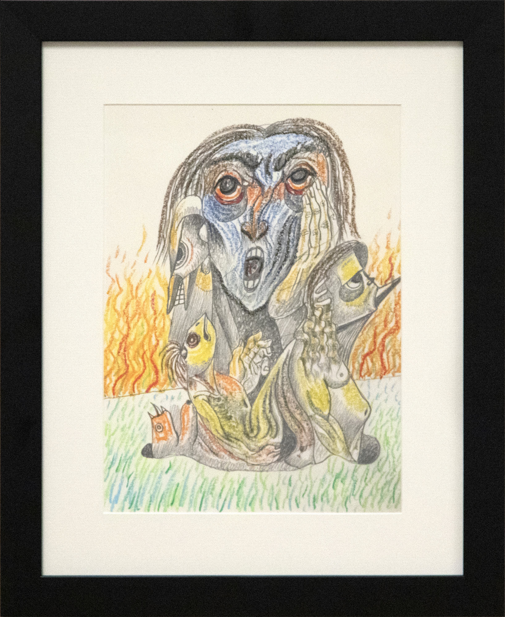 IRVING NORMAN - Untitled - graphite and crayon on paper - 12 x 8 7/8 in.