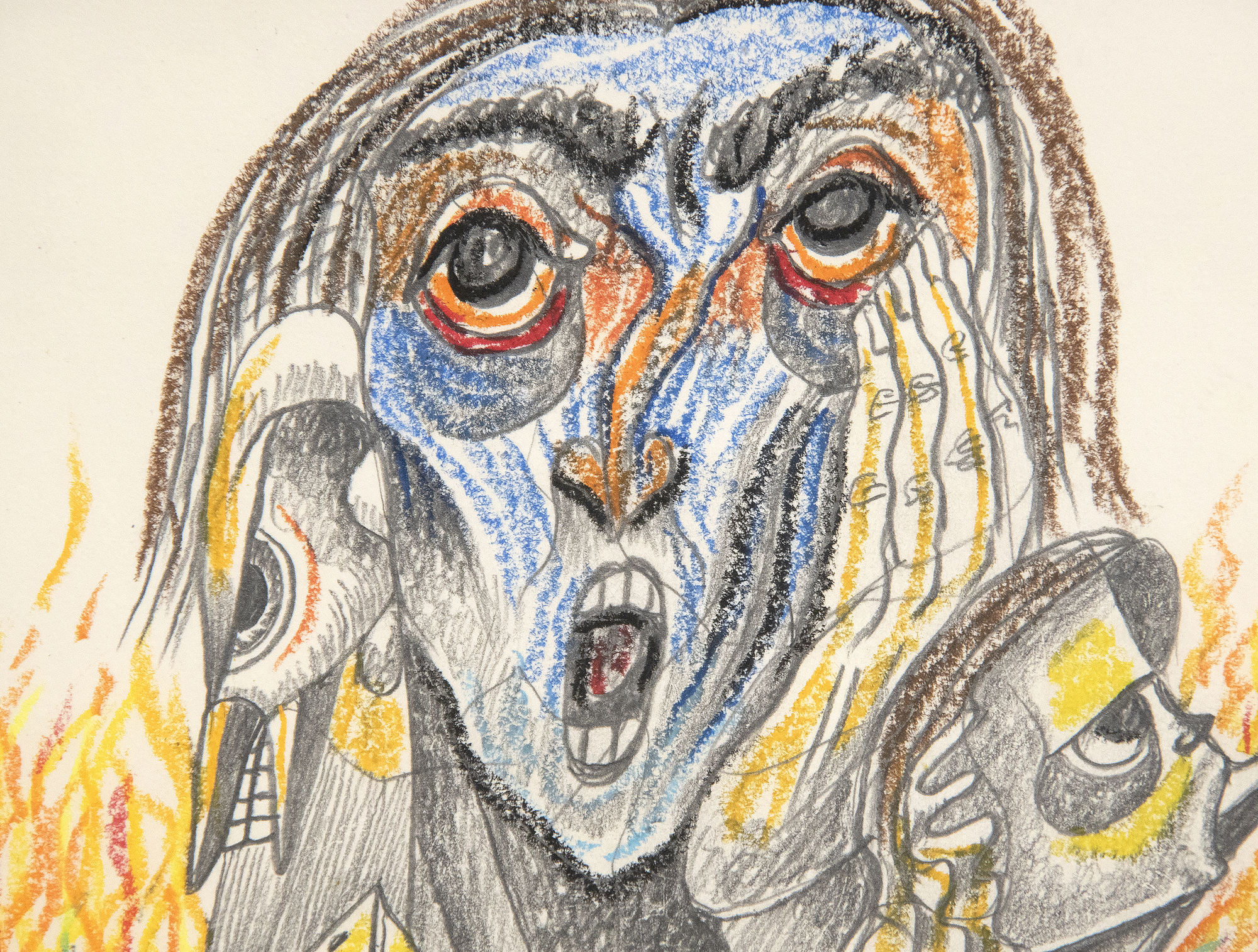 IRVING NORMAN - Untitled - graphite and crayon on paper - 12 x 8 7/8 in.