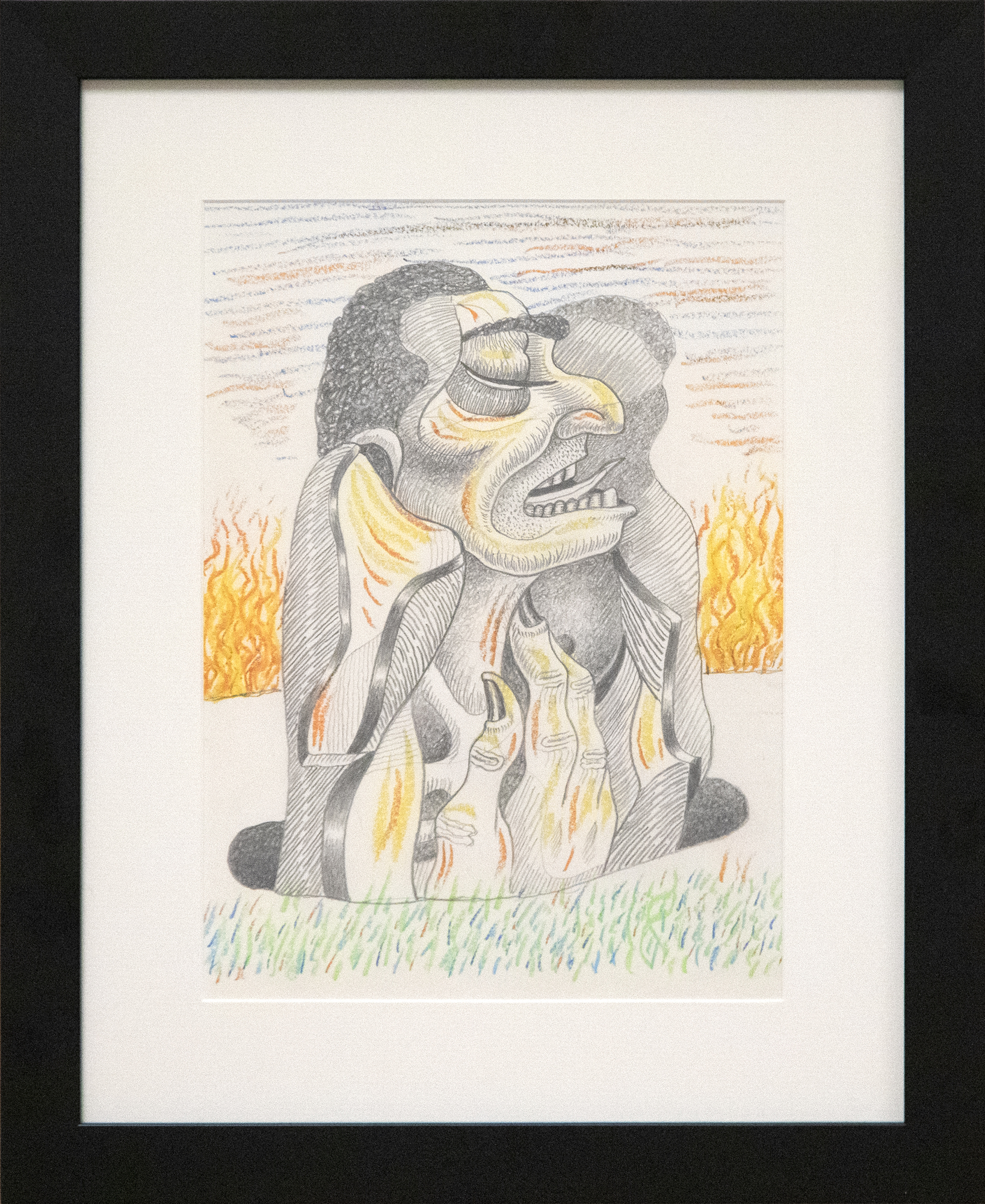 IRVING NORMAN - Untitled - graphite and crayon on paper - 12 x 8 7/8 in.