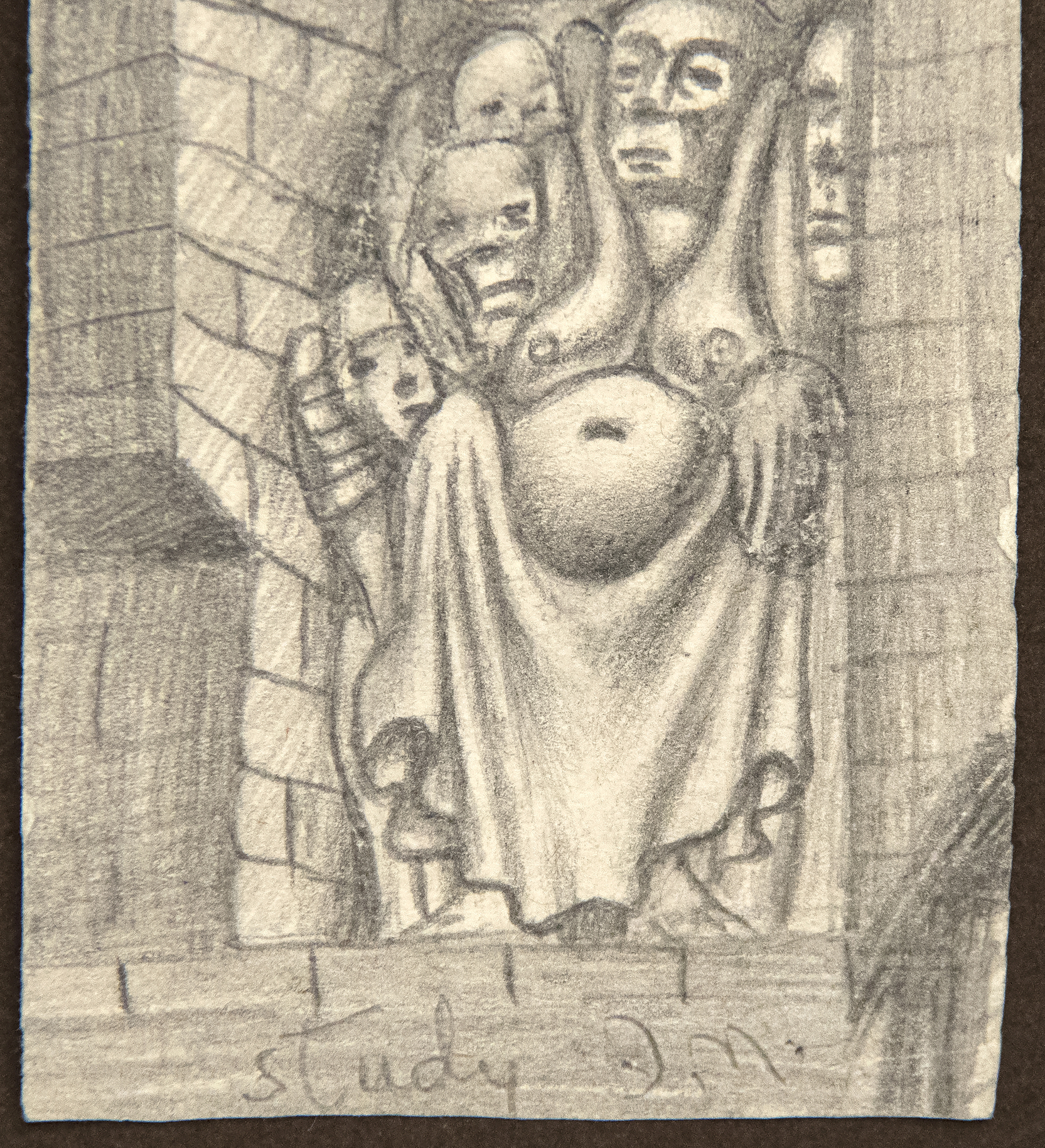 IRVING NORMAN - Untitled (Bodies) IRVING NORMAN - Untitled (Bodies) - pencil on paper - 6 3/4 x 2 in.