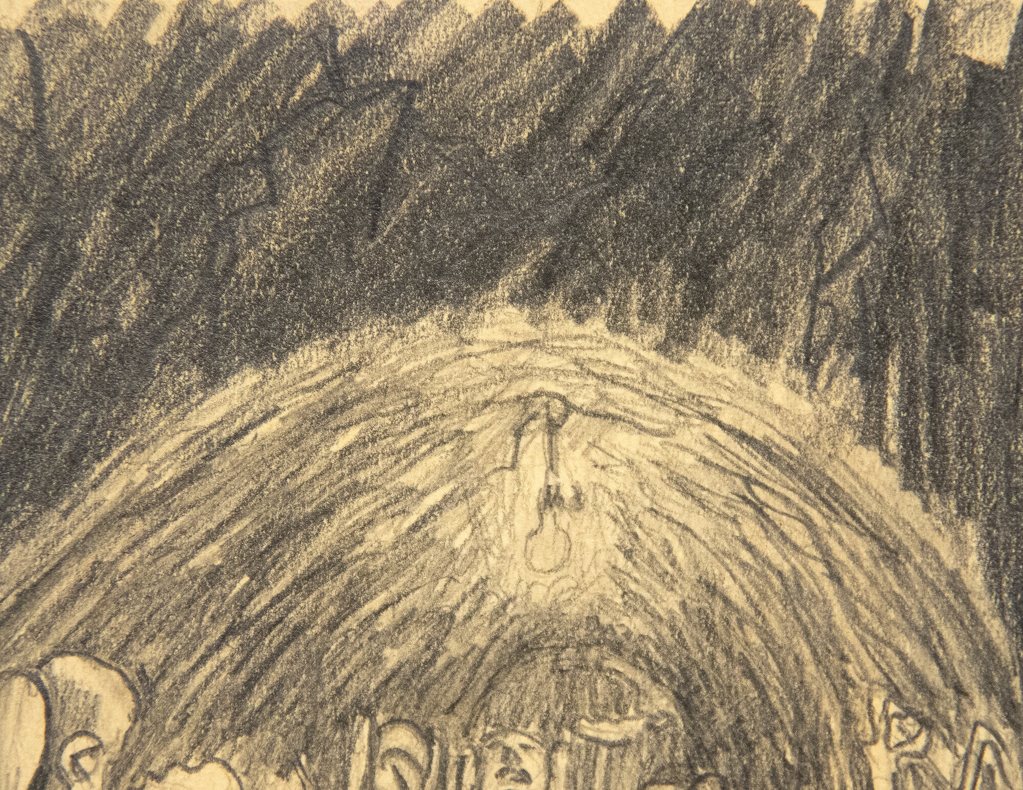 IRVING NORMAN - Untitled (Bodies in Crypt) IRVING NORMAN - Untitled (Bodies in Crypt) - pencil on paper - 7 1/2 x 3 7/8 in.