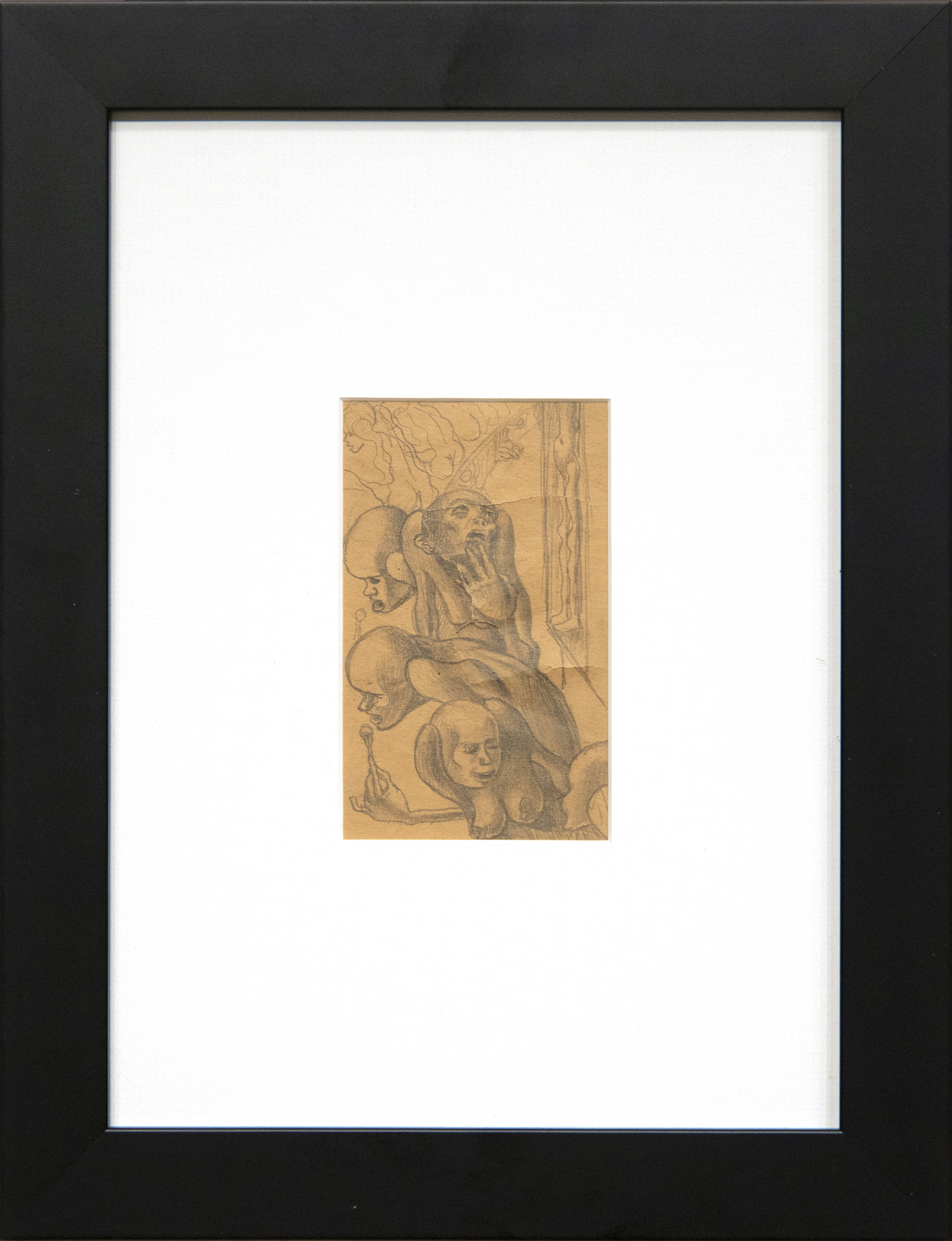IRVING NORMAN - Untitled (Possible Study for "Celebration") - graphite on paper - 4 7/8 x 3 in.