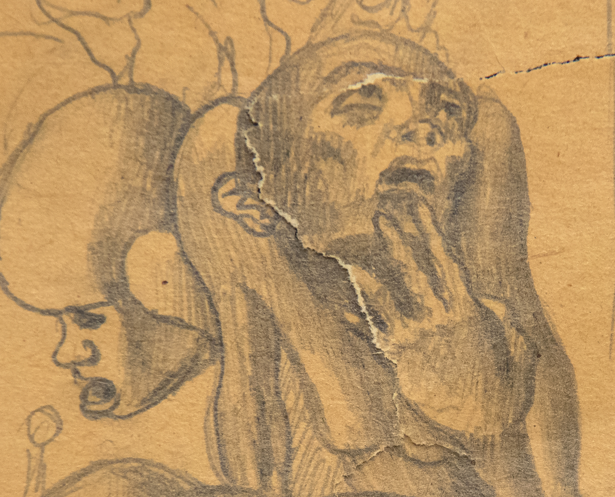 IRVING NORMAN - Untitled (Possible Study for "Celebration") IRVING NORMAN - Untitled (Possible Study for "Celebration") - graphite on paper - 4 7/8 x 3 in.