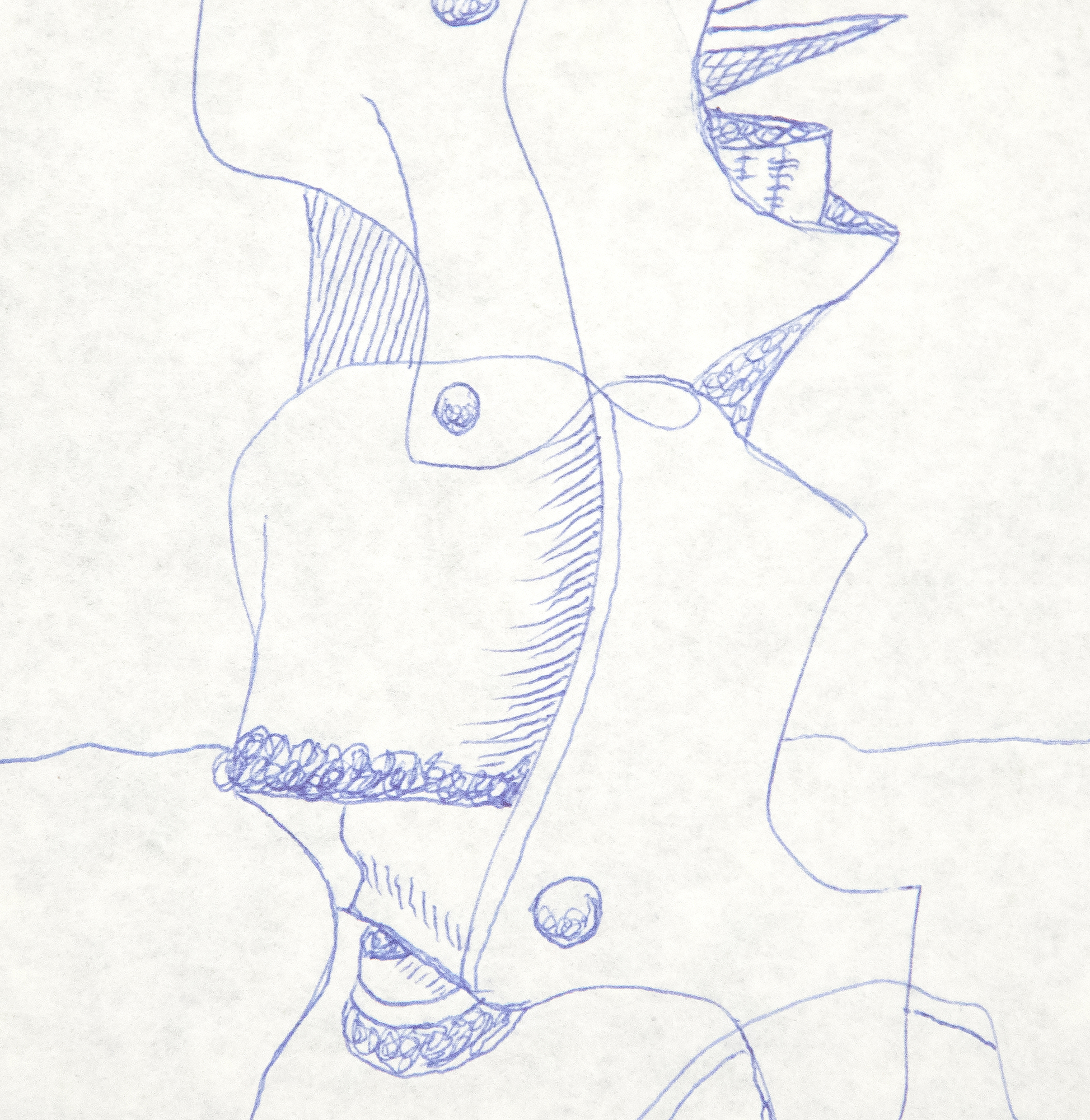 IRVING NORMAN - Untitled (Abstract Heads) IRVING NORMAN - Untitled (Abstract Heads) - pen on paper - 8 7/8 x 6 in.