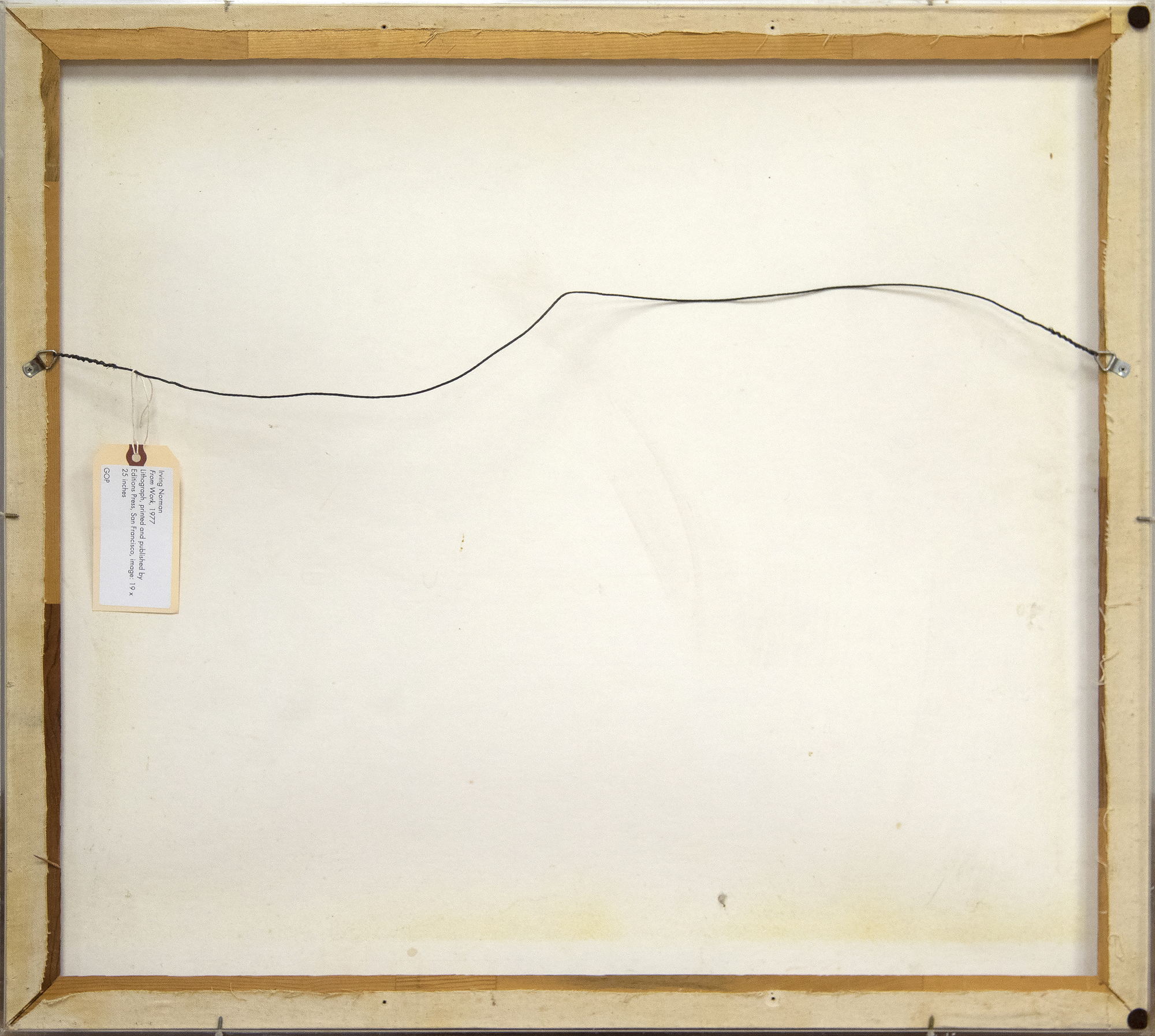 IRVING NORMAN - From Work IRVING NORMAN - From Work - lithograph on paper - 20 x 25 in.