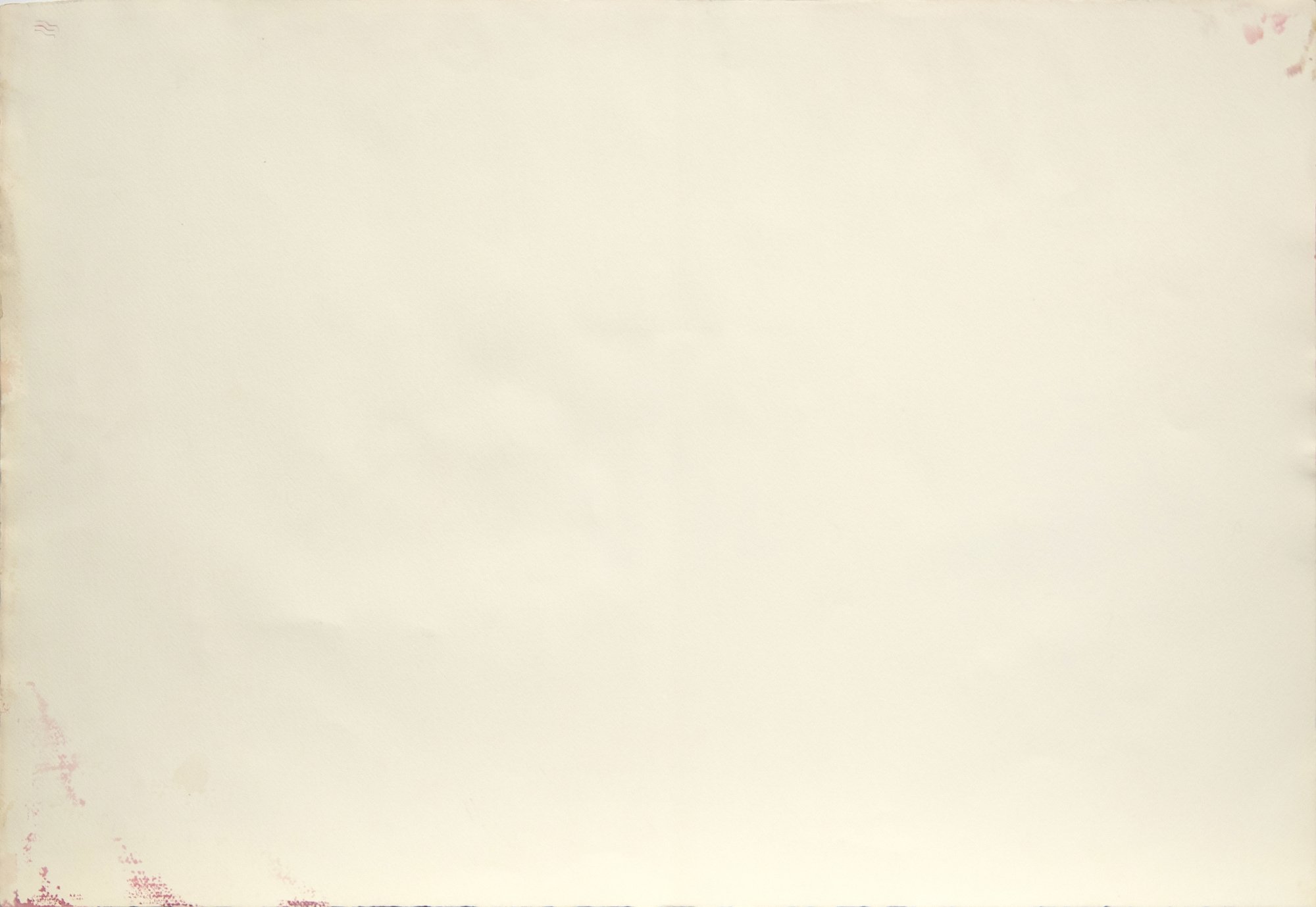 PAUL JENKINS - 无标题 - 水彩和纸上的墨水 - 29 3/4 x 42 3/4 in.