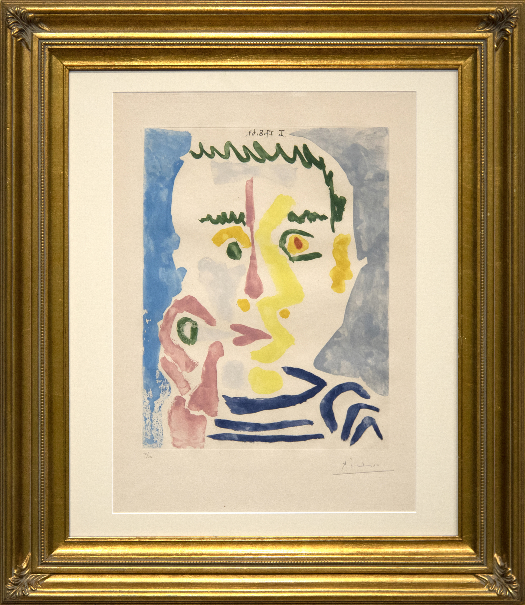 PABLO PICASSO - Fumeur a la Cigarette Blanche PABLO PICASSO - Fumeur a la Cigarette Blanche - aquatint on paper - 21 1/4 x 15 1/4 in.