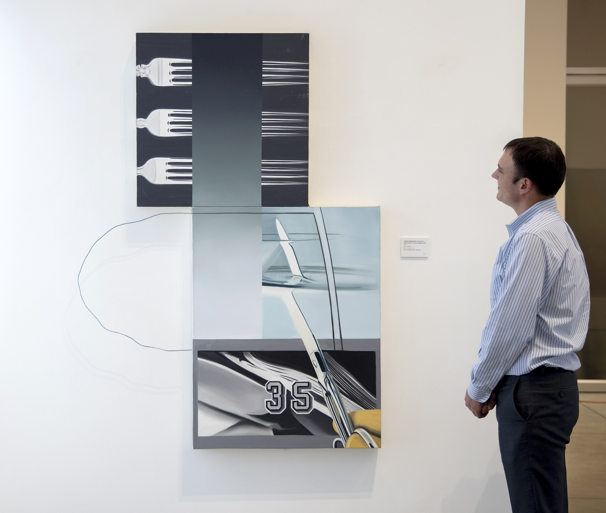 JAMES ROSENQUIST - Vanity Unfair for Gordon Matta Clark JAMES ROSENQUIST - Vanity Unfair for Gordon Matta Clark - oil on canvas - 62 3/4 x 43 x 2 3/4 in.