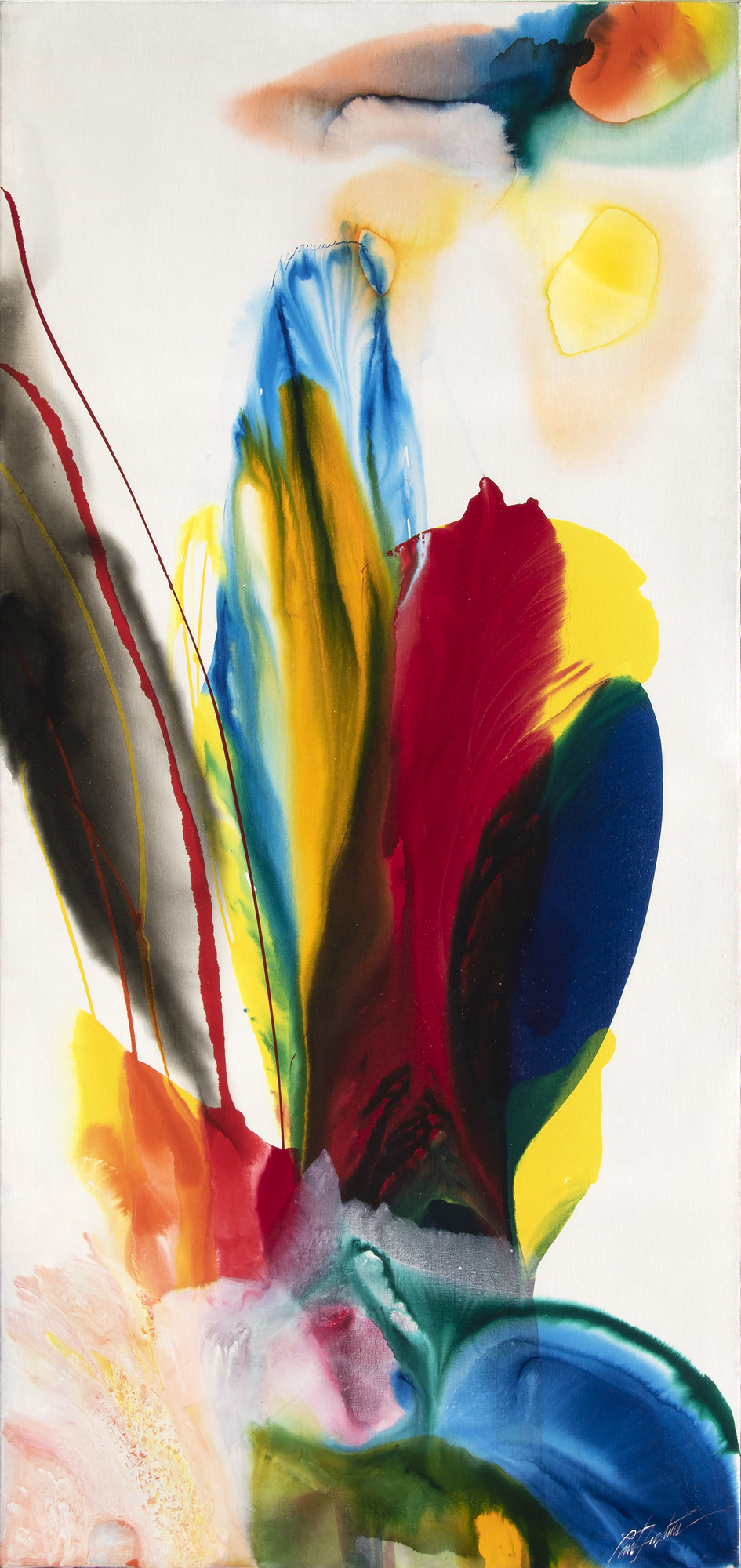 PAUL JENKINS - Phenomena By Return PAUL JENKINS - Phenomena By Return - acrylic on canvas - 104 3/4 x 49 5/8 in.