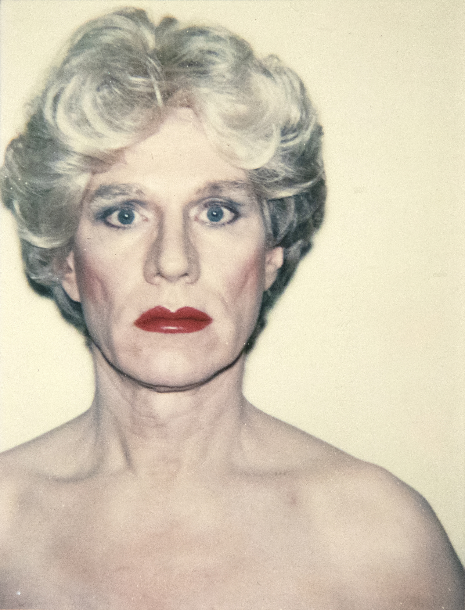 ANDY WARHOL - Self-Portrait in a Platinum Wig; Self-Portrait in a Platinum Pageboy Wig ANDY WARHOL - Self-Portrait in a Platinum Wig; Self-Portrait in a Platinum Pageboy Wig - Polaroid, Polacolor - 4 1/4 x 3 3/8 in. ea.