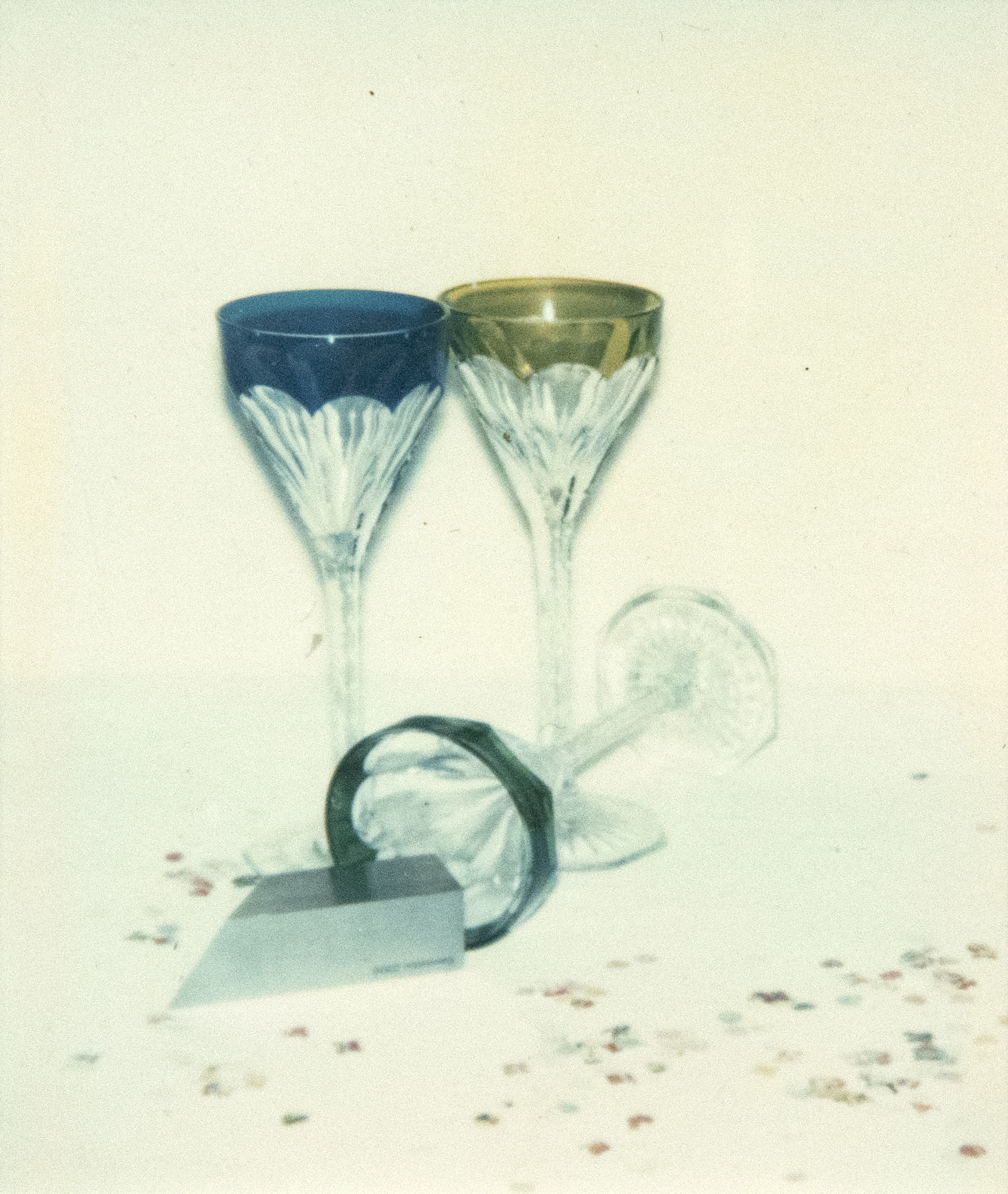 ANDY WARHOL - Committee 2000 Champagne Glasses ANDY WARHOL - Committee 2000 Champagne Glasses - Polaroid on board - 4 1/4 x 3 3/8 in. ea.