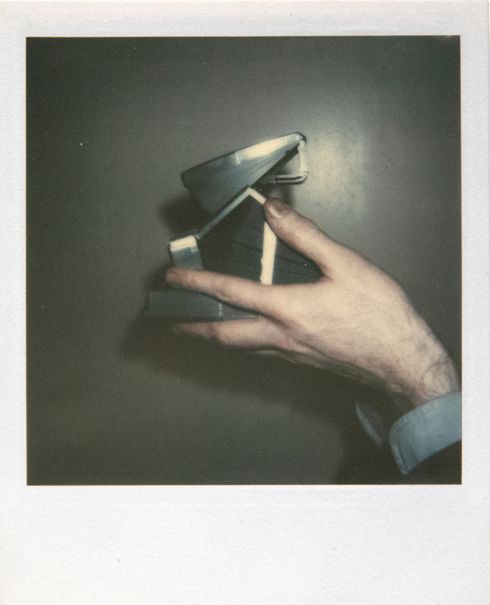 ANDY WARHOL - Self-Portrait with Camera (diptych) - Polaroid, Polacolor - 4 1/4 x 3 3/8 in. ea.