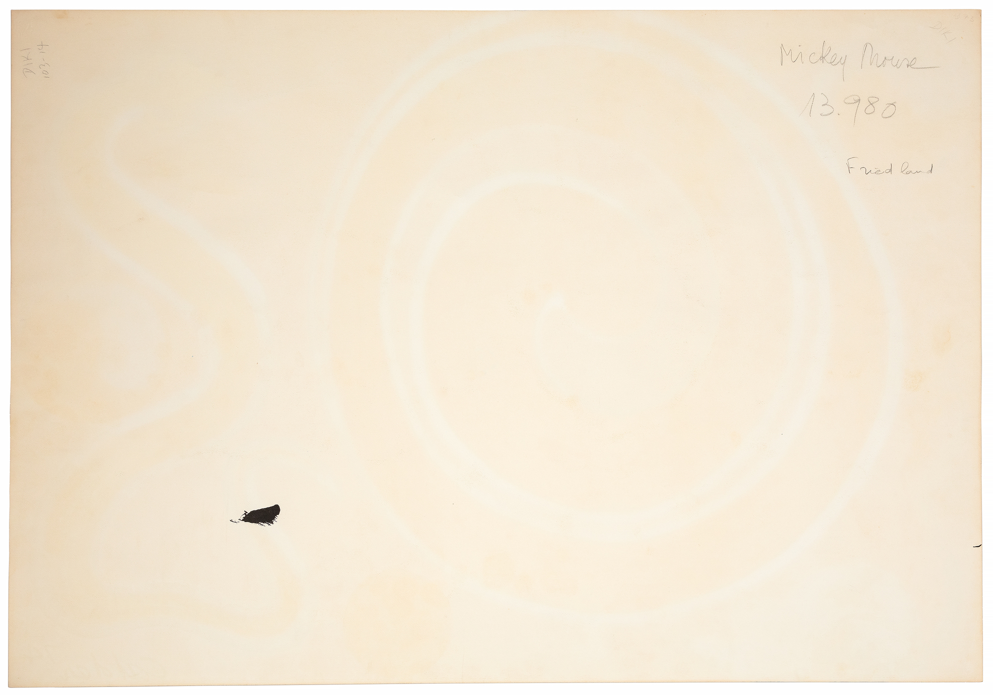 ALEXANDER CALDER - 米奇老鼠 - 水粉和水墨纸 - 30 x 43 3/8 英寸。