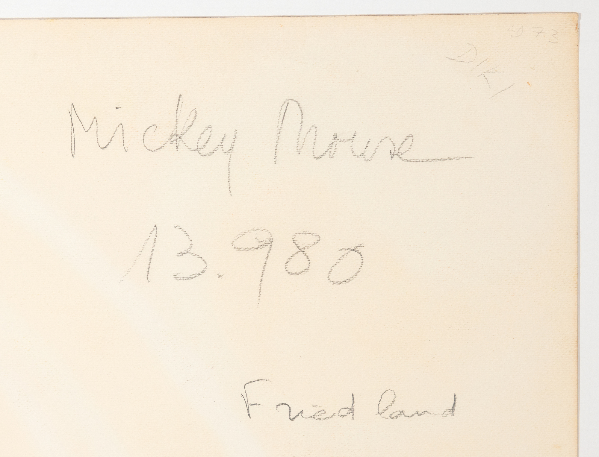 ALEXANDER CALDER - Mickey Mouse ALEXANDER CALDER - Mickey Mouse - Gouache und Tinte auf Papier - 30 x 43 3/8 in.