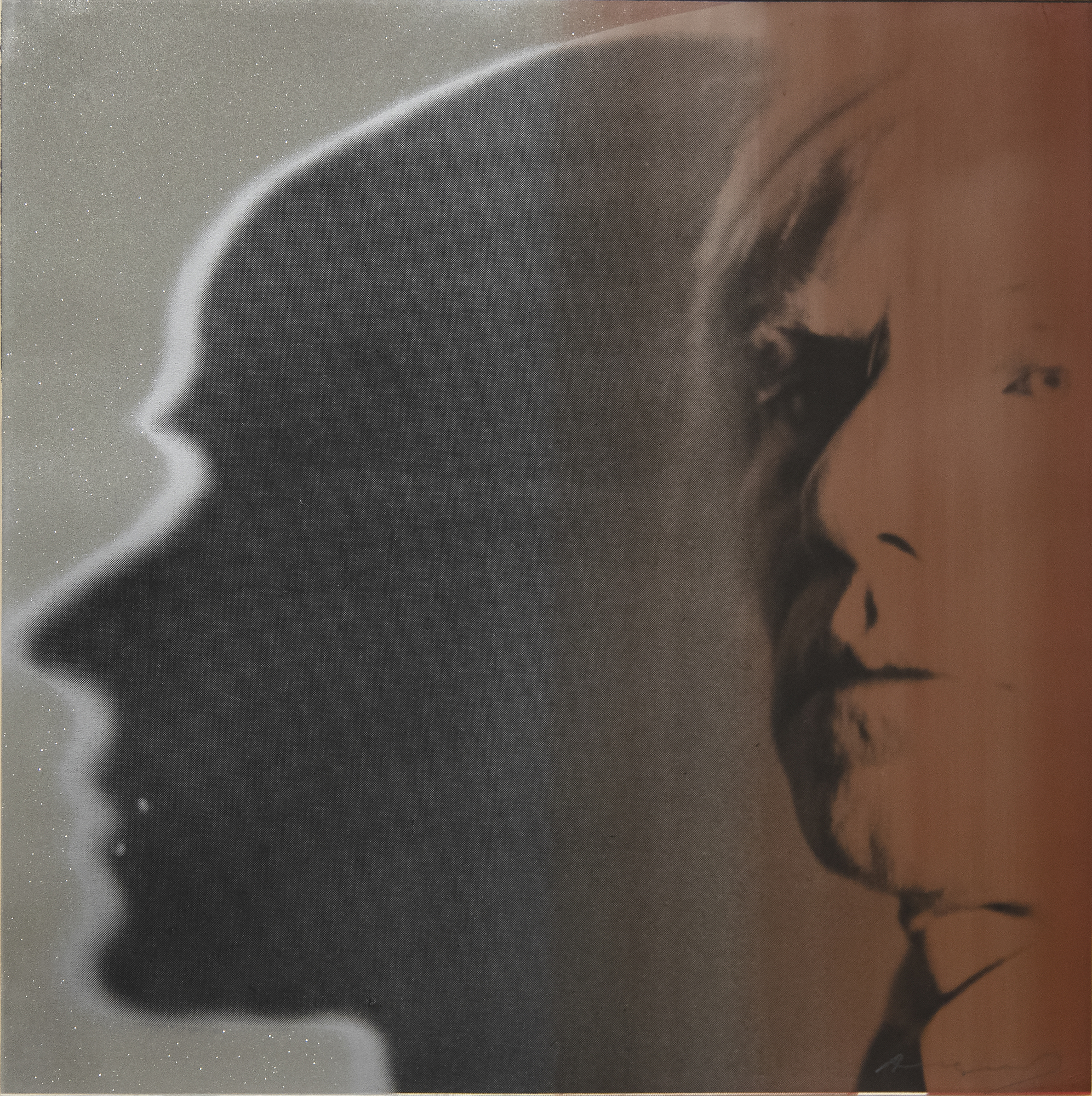 ANDY WARHOL - The Shadow (from Myths) אנדי וורהול - הצל (מתוך מיתוסים) - הדפסת מסך צבעונית עם אבק יהלומים על נייר - 37 1/2 x 37 1/2 אינץ'.