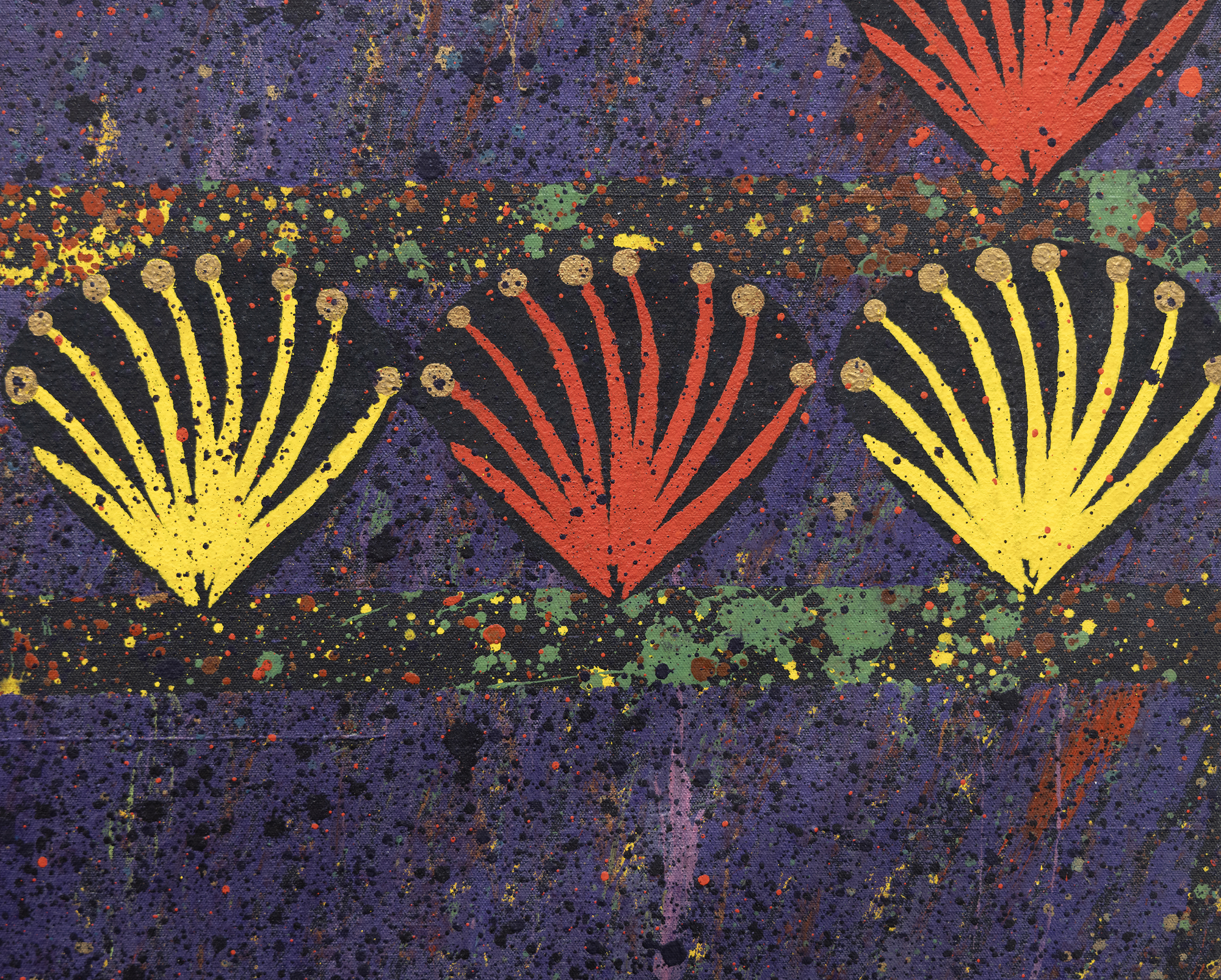 MERION ESTES - Solo Samba - acrylic on canvas - 70 1/4 x 71 1/2 in.