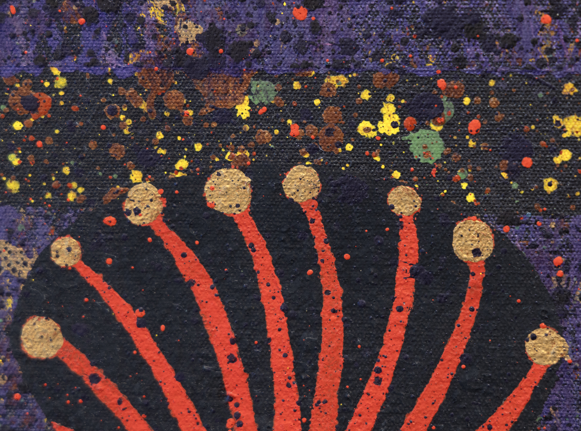 MERION ESTES - Solo Samba - acrylique sur toile - 70 1/4 x 71 1/2 in.