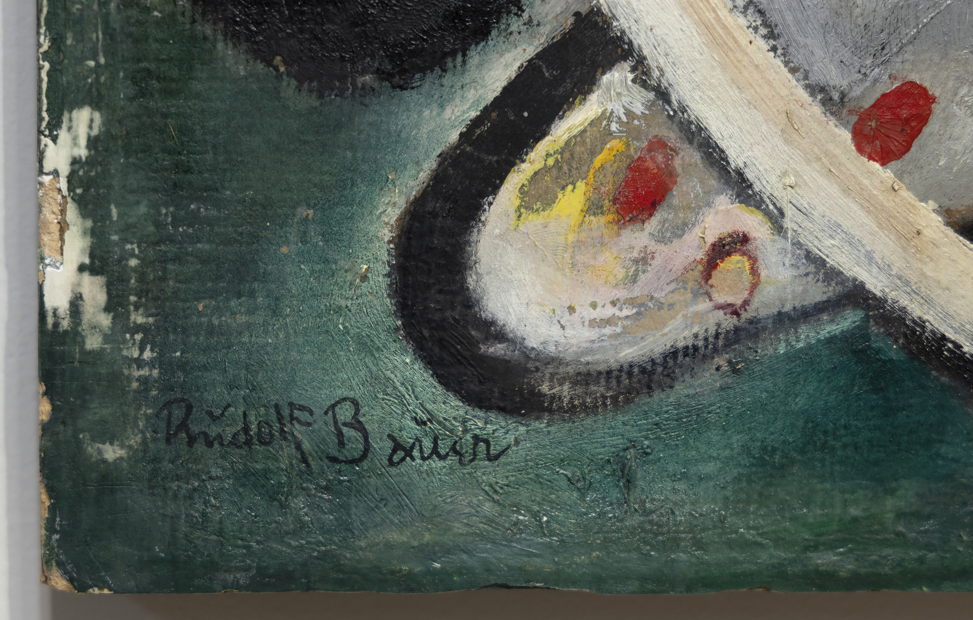 RUDOLF BAUER - Presto 10 Ruldof Bauer’s reputation as a forebear of non-objective abstraction is most often coupled with that of Wassily Kandinsky. That hallowed place within the greatest abstract artists is well deserved. But for better and worse, Bauer’s place in art history is inextricably linked to the ill-fated contract he signed with Soloman R. Guggenheim with the guidance of his former lover, Hilla Rebay. Presto 10 was created in 1917 when Bauer was a fixture at Galerie Der Sturm, the Berlin gallery and likely exhibited at one of the artist’s solo exhibitions in 1917, 1918, and 1920. It was also among the paintings chosen by Bauer and Hilla Rebay to be included at the New York World’s Fair “Art of Tomorrow” exhibition that opened 1 June 1939. It is listed in the fifth catalogue of the Solomon R. Guggenheim collection of non-objective paintings.