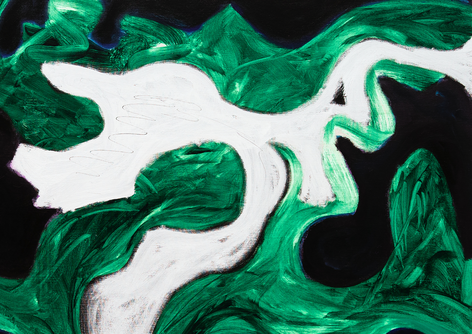 HERB ALPERT - Wintergreen - acrylic on canvas - 48 x 72 in.