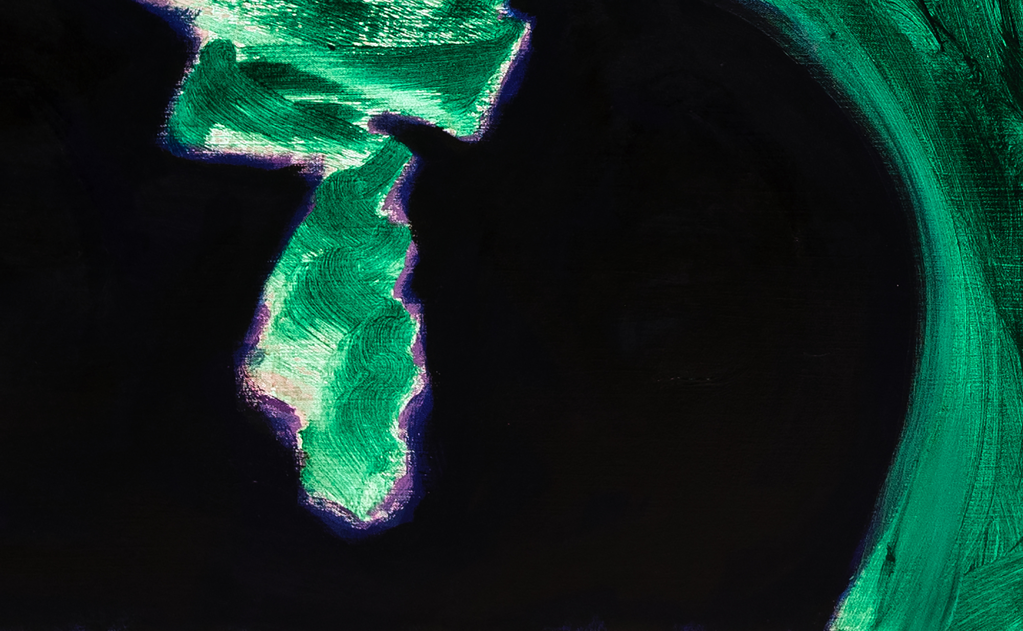 HERB ALPERT - Wintergreen - acrylic on canvas - 48 x 72 in.