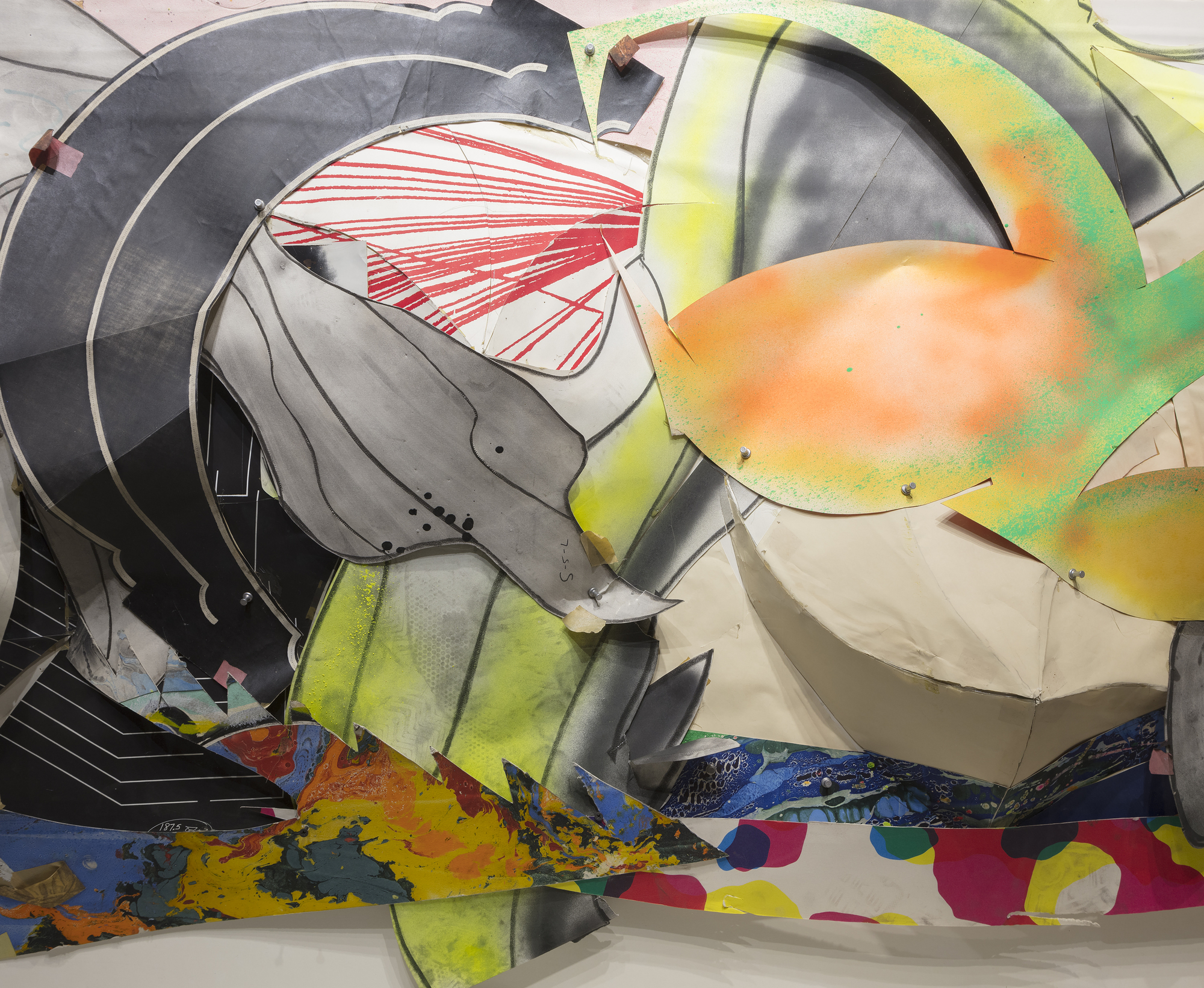 FRANK STELLA - Untitled FRANK STELLA - Untitled - three dimensional mixed media on board, mounted on wood - 43 x 128 x 12 in.