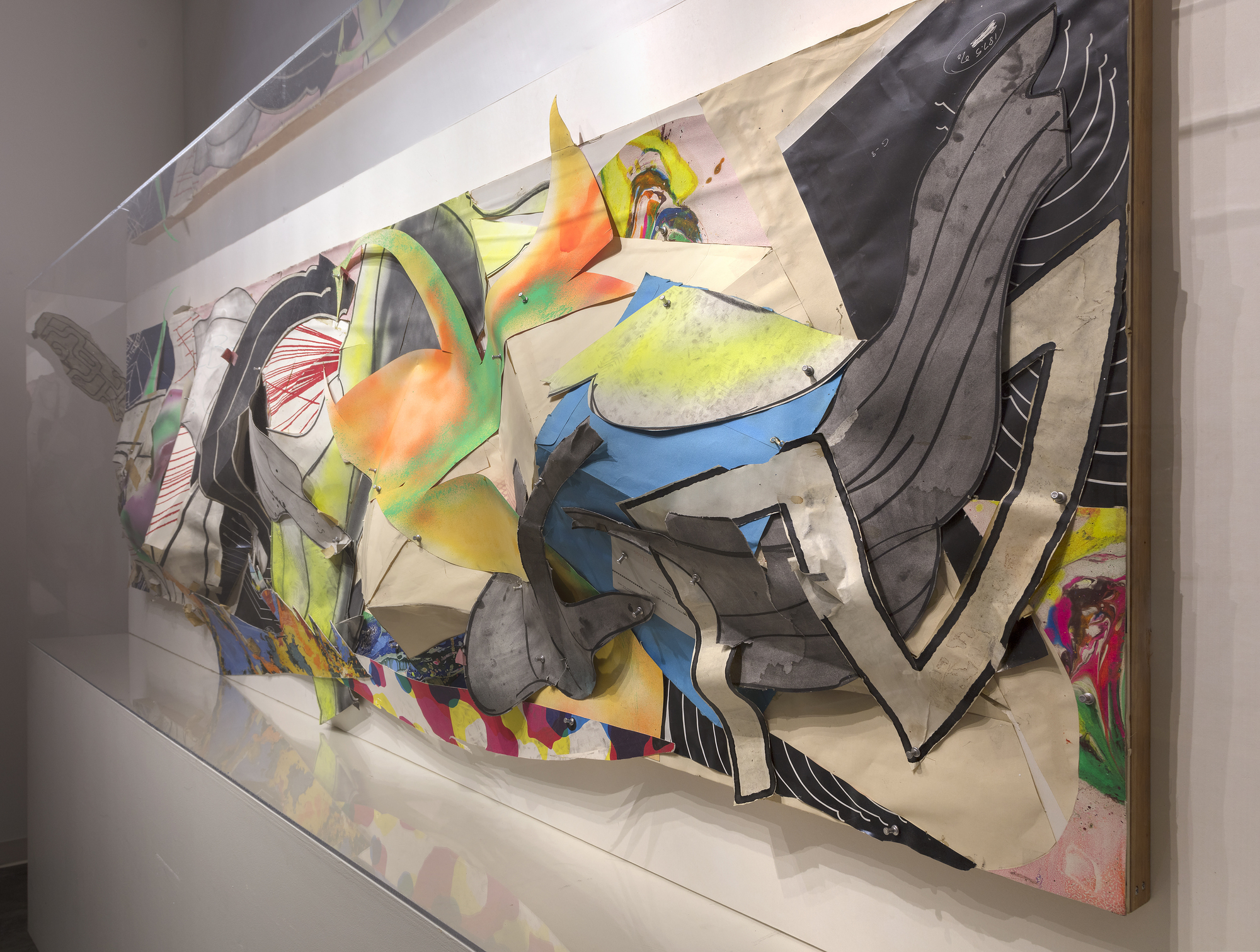 FRANK STELLA - Untitled FRANK STELLA - Untitled - three dimensional mixed media on board, mounted on wood - 43 x 128 x 12 in.