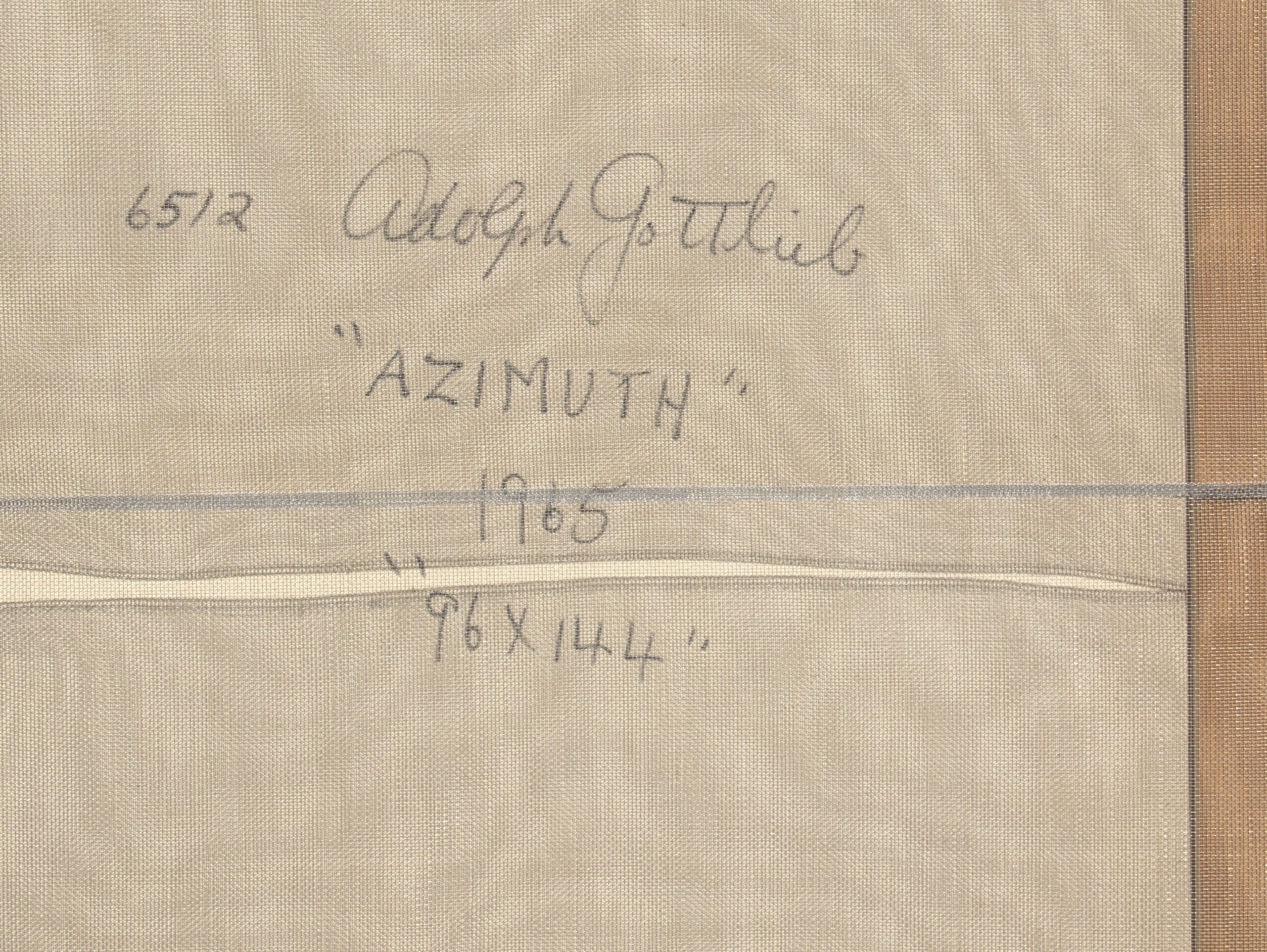 ADOLPH GOTTLIEB - Azimuth - oil on canvas - 95 3/4 x 144 1/4 in.