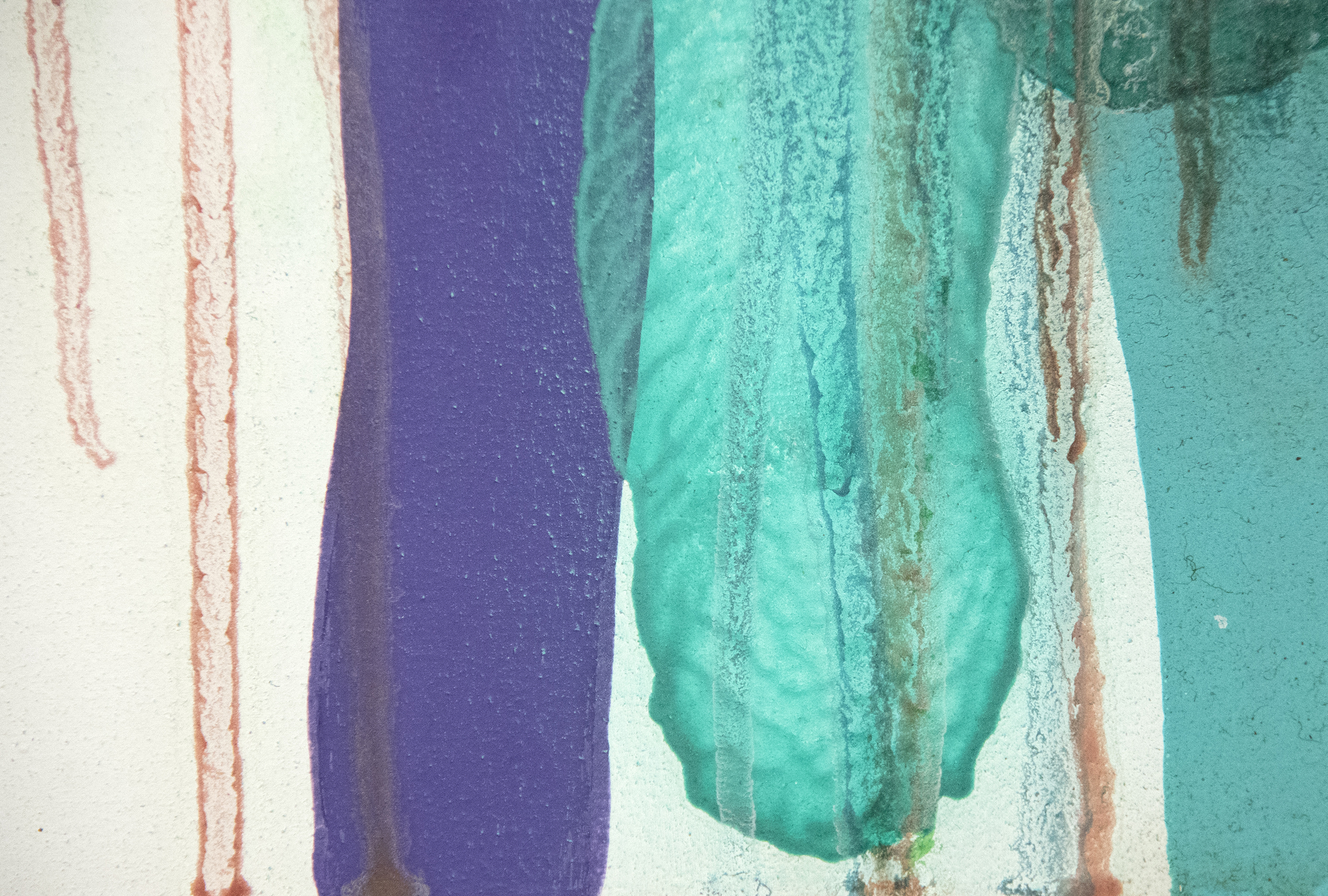 As a member of the legendary Gutai Art Association that flourished between 1954 and 1972, Sadamasa Motonaga emerged when post-atomic surrealist existentialism was at the forefront of artistic development in Japan. Yet he chose a different path. He turned his back on the destruction wrought by the war and created work that was fresh, jubilant, and playful. “Untitled” from 1969 is in his classic style, which developed concurrently with Morris Louis’ so-called ‘Veil’ paintings. It is a brilliantly successful display of Motonaga’s avant-garde take on traditional Japanese Tarashikomi — the technique that involves tilting the canvas at different angles to allow mixtures of resin and enamel to flow upon one another before the paint is fully dry.