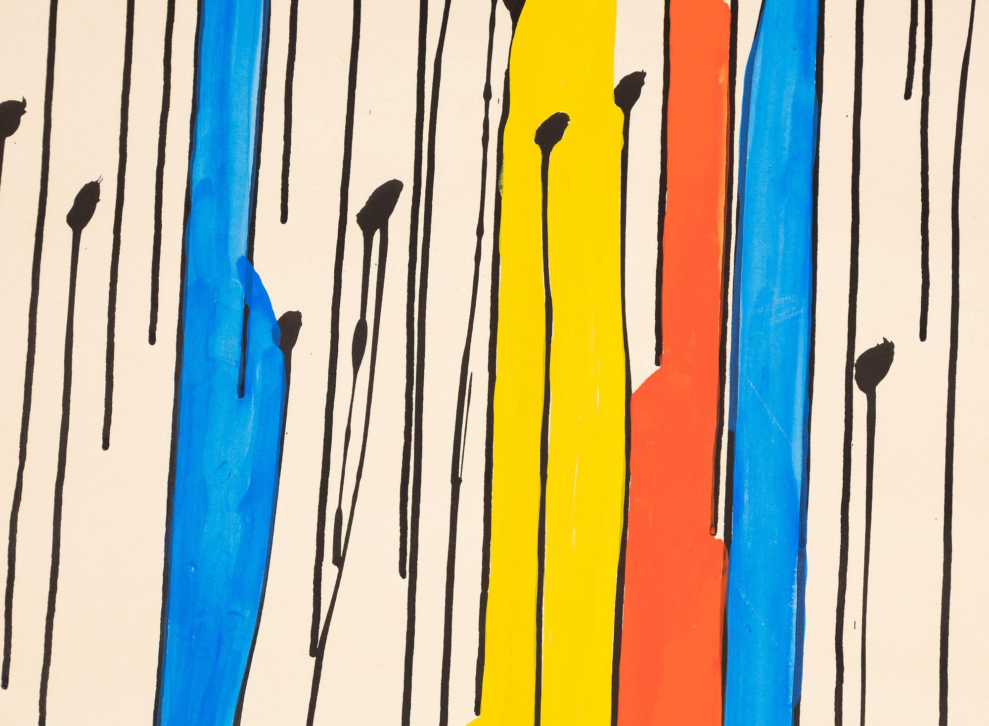 الكسندر كالدر -- الغابة -- غواش والحبر على الورق -- 43 × 29 1 / 4 في.