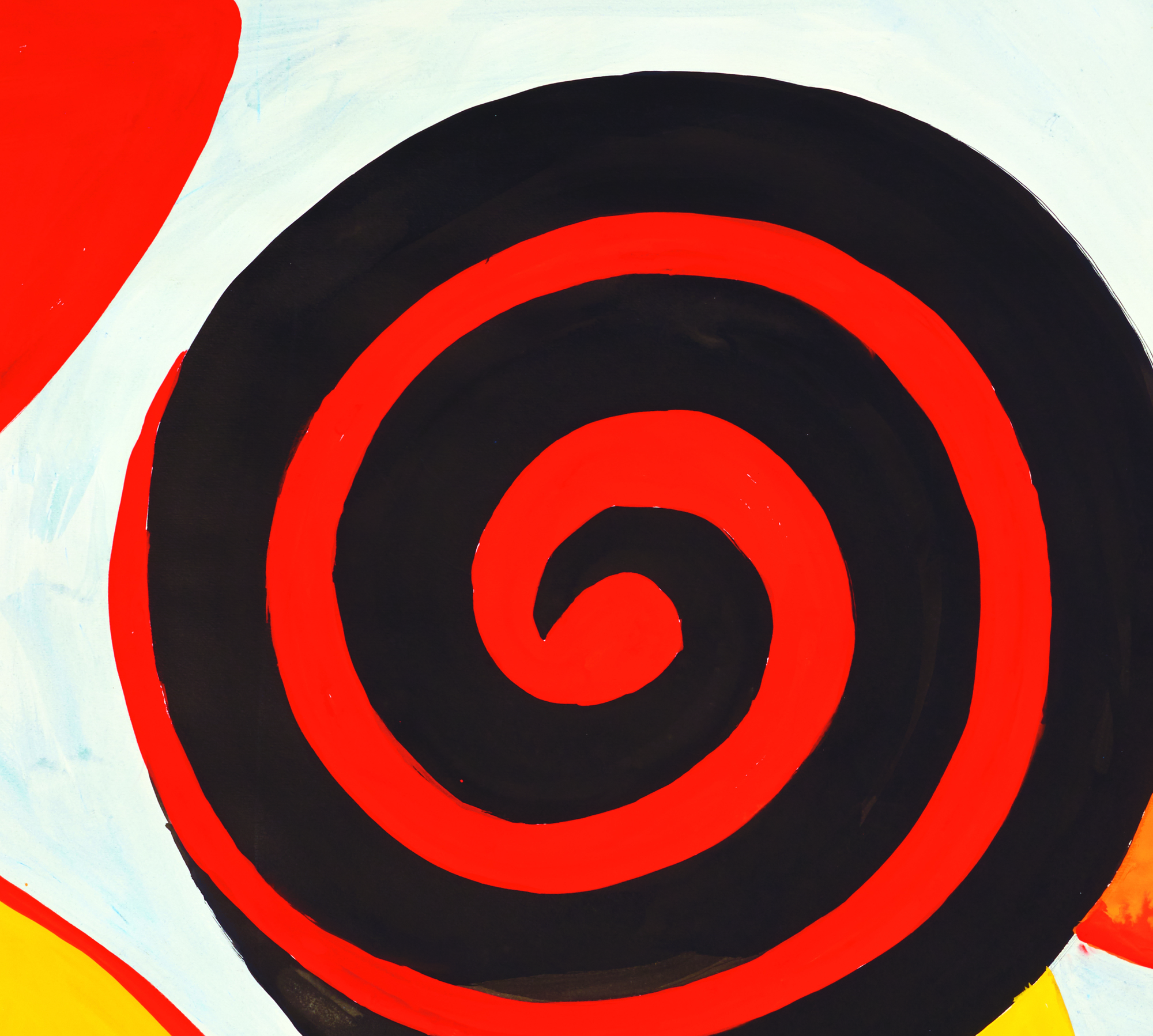 ALEXANDER CALDER - Red and Black Spiral - gouache and ink on paper - 29 1/2 x 43 1/4 in.