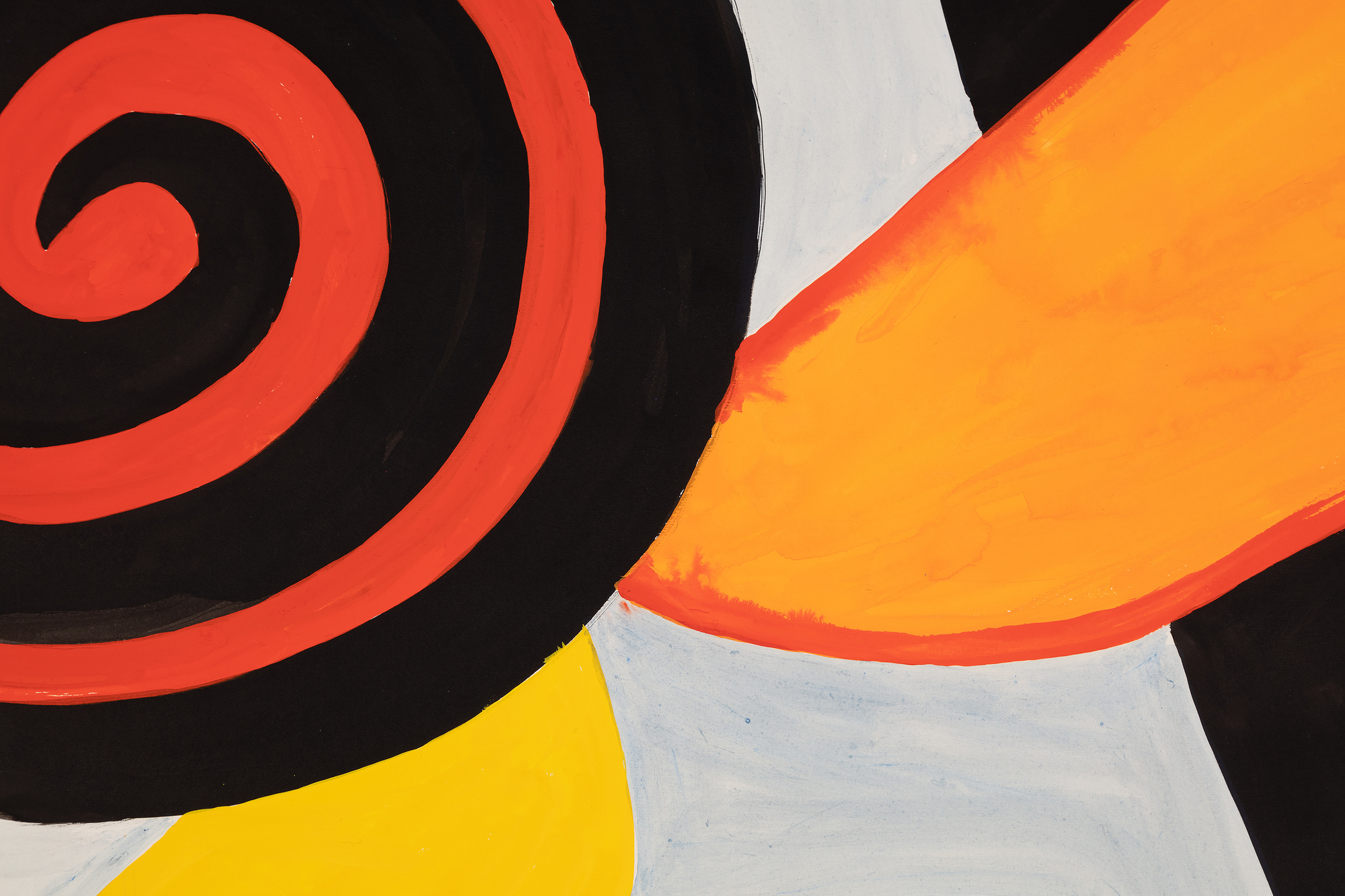 ALEXANDER CALDER - Red and Black Spiral ALEXANDER CALDER - Red and Black Spiral - gouache and ink on paper - 29 1/2 x 43 1/4 in.