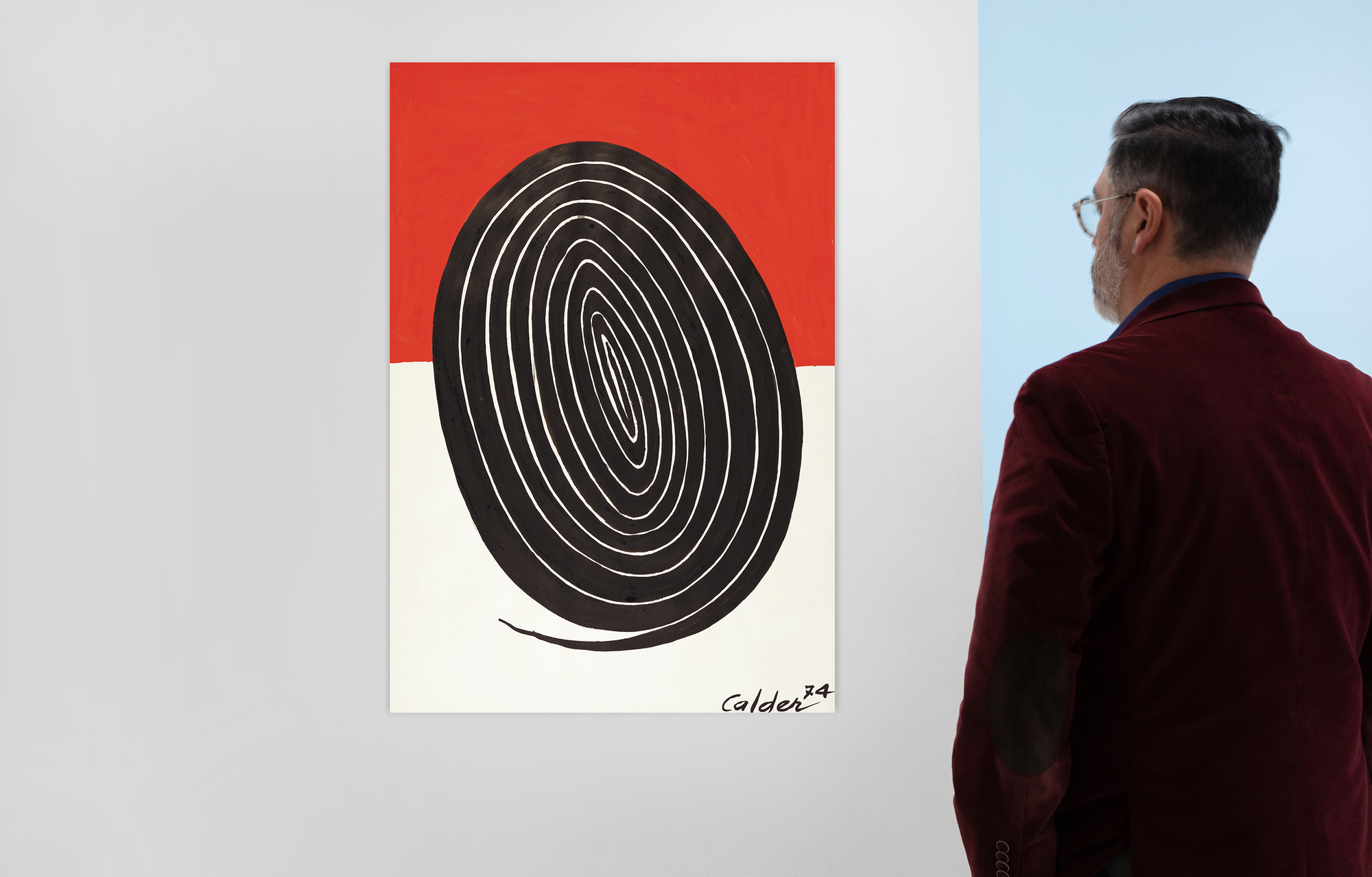 ALEXANDER CALDER - The Oval Spiral ALEXANDER CALDER - The Oval Spiral - gouache and ink on paper - 43 1/4 x 29 1/2 in.