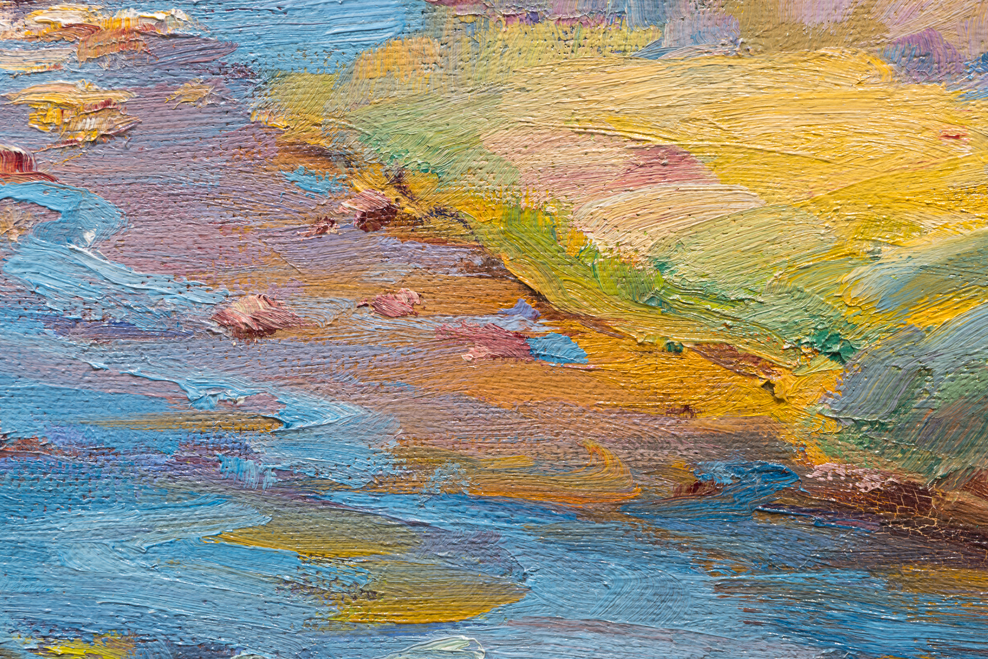 JEAN MANNHEIM - Turquoise Creek - oil on board - 20 x 24 in.