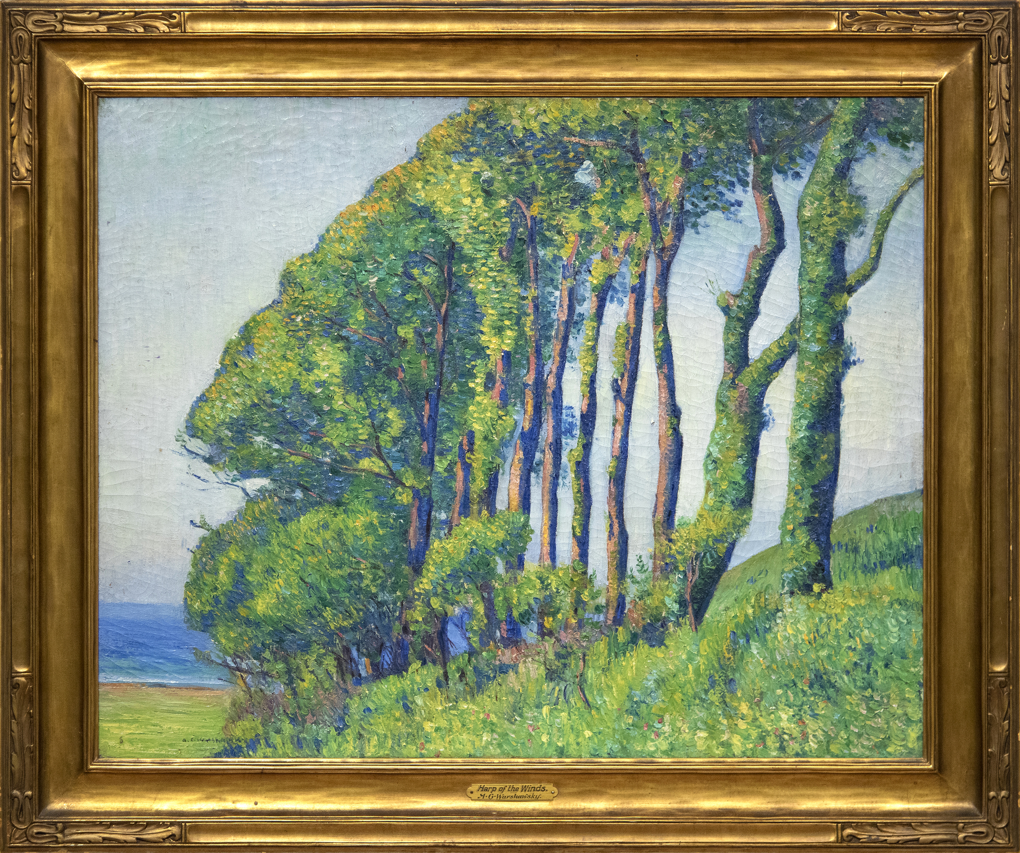 ABEL GEORGE WARSHAWSKY - Trees in Brittany ABEL GEORGE WARSHAWSKY - Arbres en Bretagne - huile sur toile - 25 1/2 x 32 in.