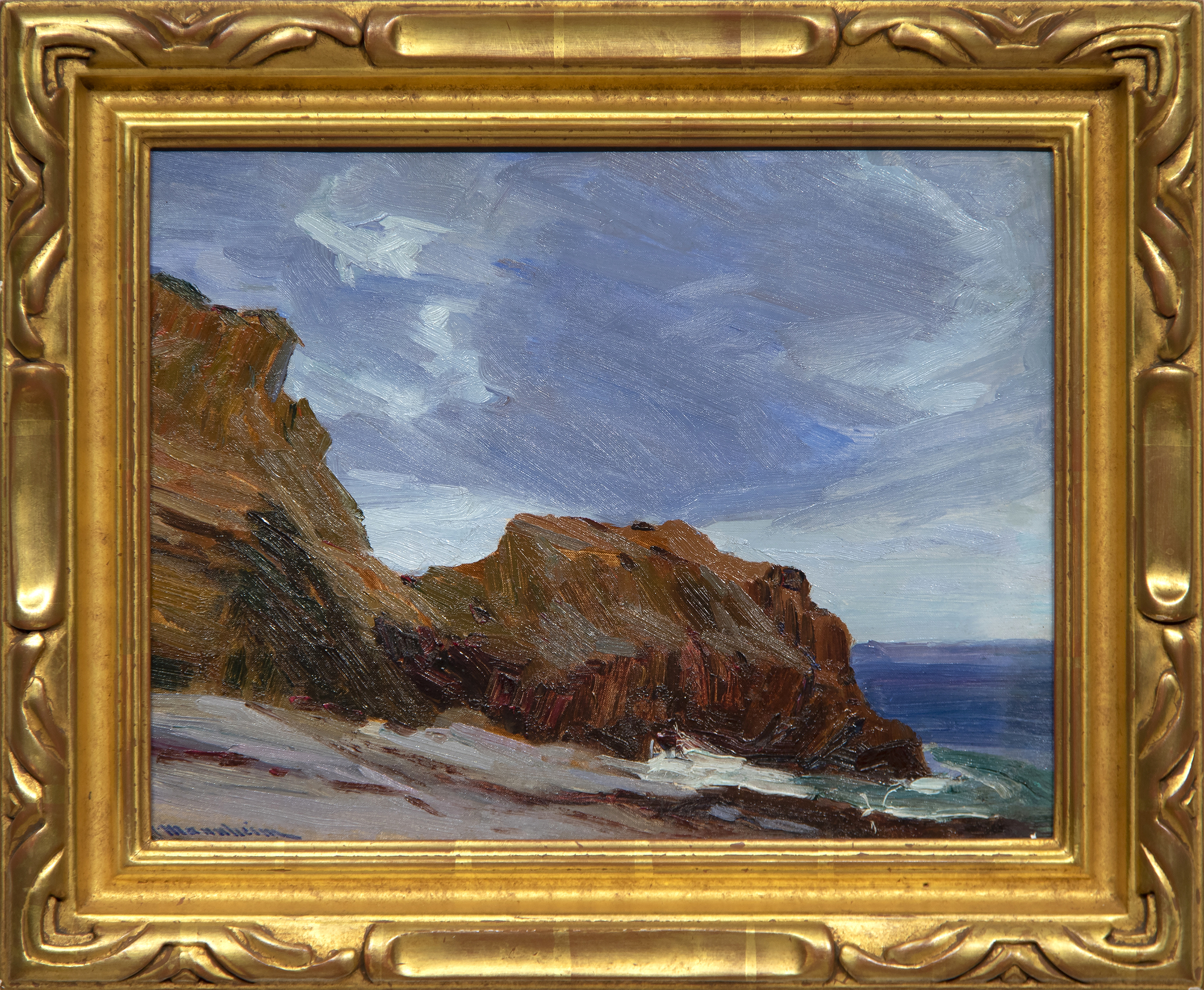 JEAN MANNHEIM - Before the Storm JEAN MANNHEIM - Avant la tempête - huile sur panneau - 12 x 15 1/2 in.