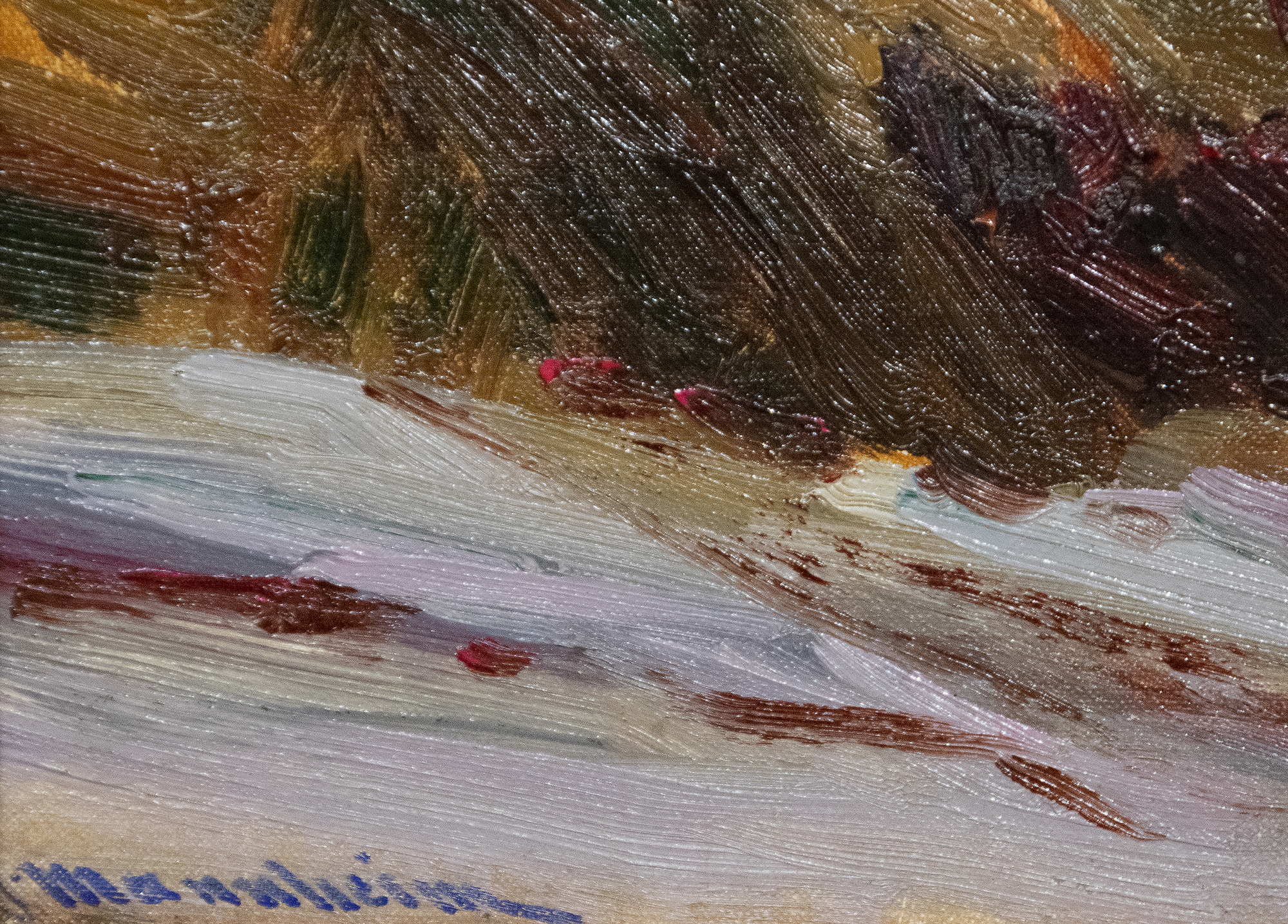 JEAN MANNHEIM - Before the Storm JEAN MANNHEIM - Avant la tempête - huile sur panneau - 12 x 15 1/2 in.