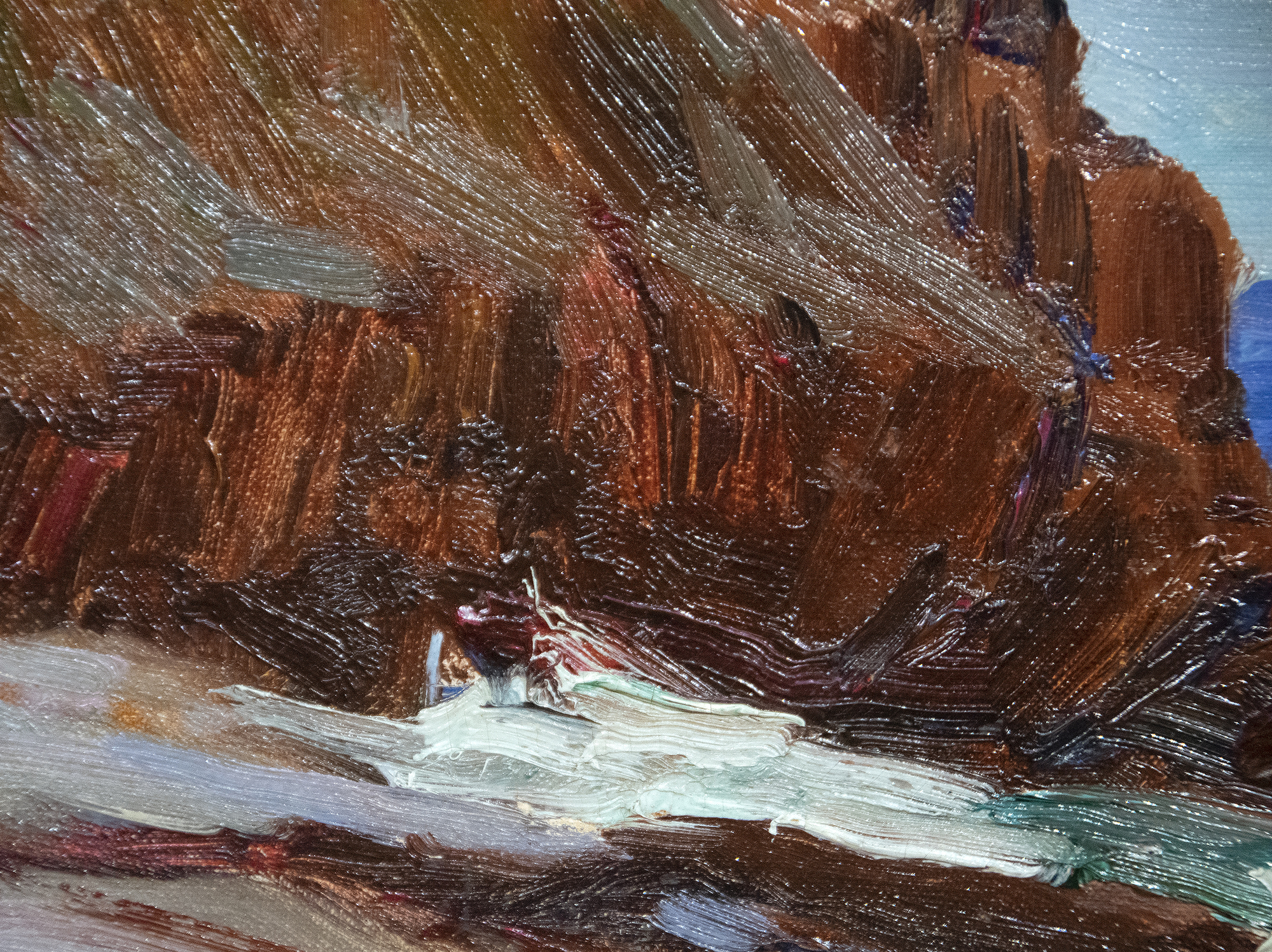 JEAN MANNHEIM - Before the Storm JEAN MANNHEIM - Avant la tempête - huile sur panneau - 12 x 15 1/2 in.