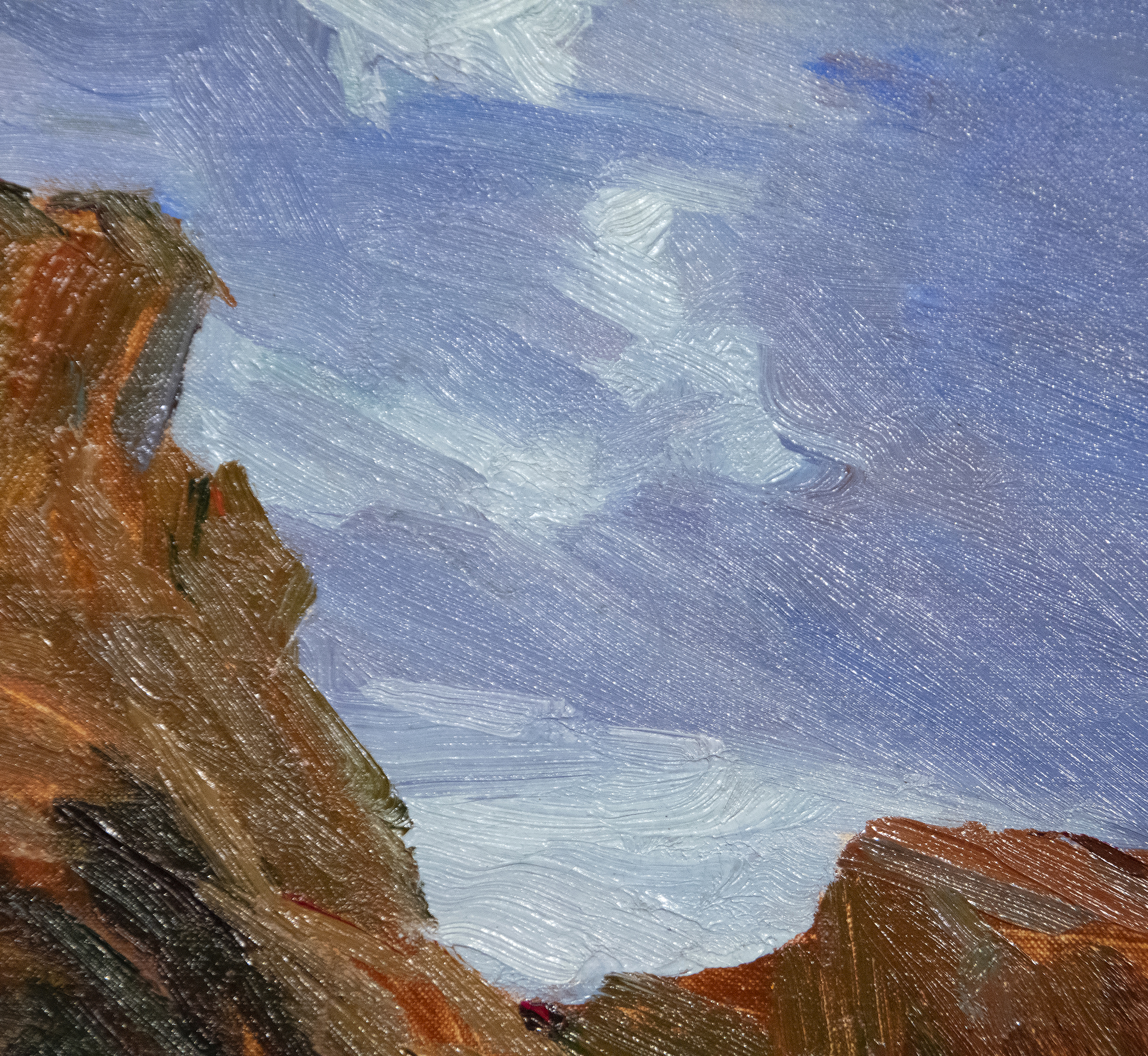 JEAN MANNHEIM - Before the Storm JEAN MANNHEIM - Avant la tempête - huile sur panneau - 12 x 15 1/2 in.