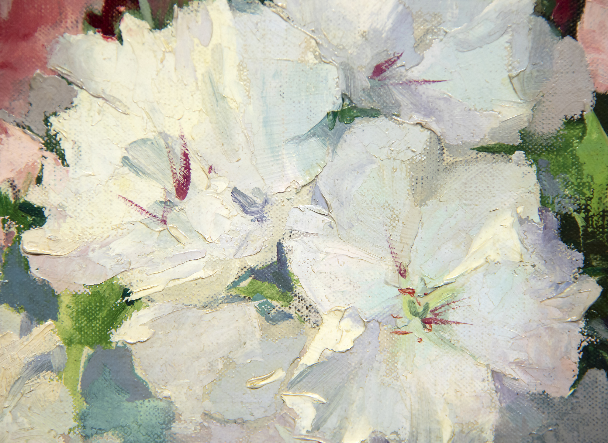 NELL WALKER WARNER - Pelargoniums - oil on canvas - 26 x 30 in.