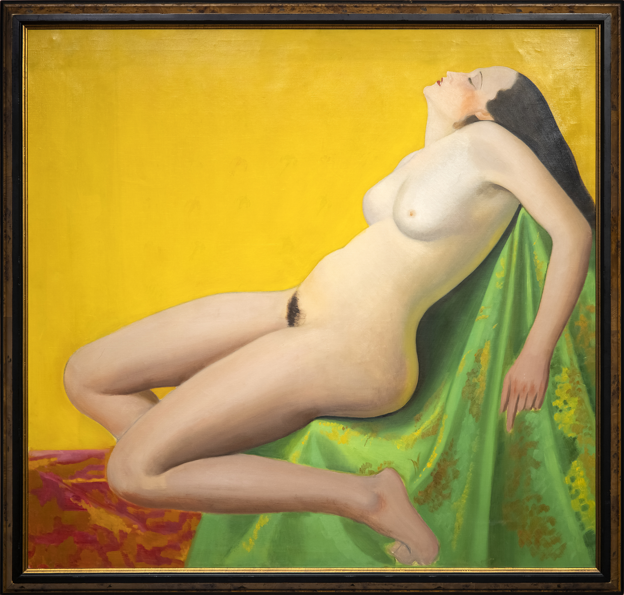 JOSEPH STELLA - Reclining Nude JOSEPH STELLA - Liegender Akt - Öl auf Leinwand - 50 x 52 1/2 Zoll.