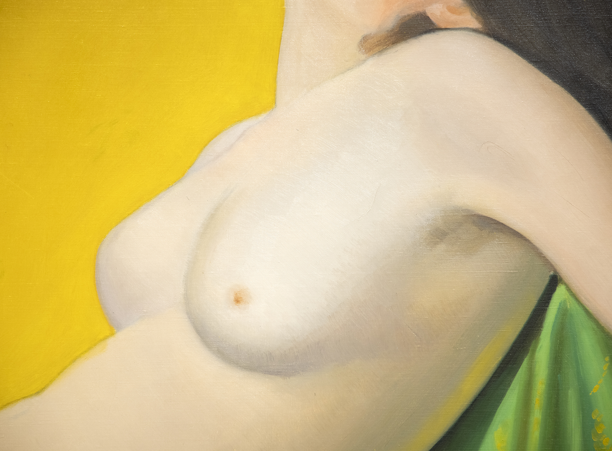 جوزيف ستيلا - متكأ عارية - النفط على قماش - 50 × 52 1/2 في.