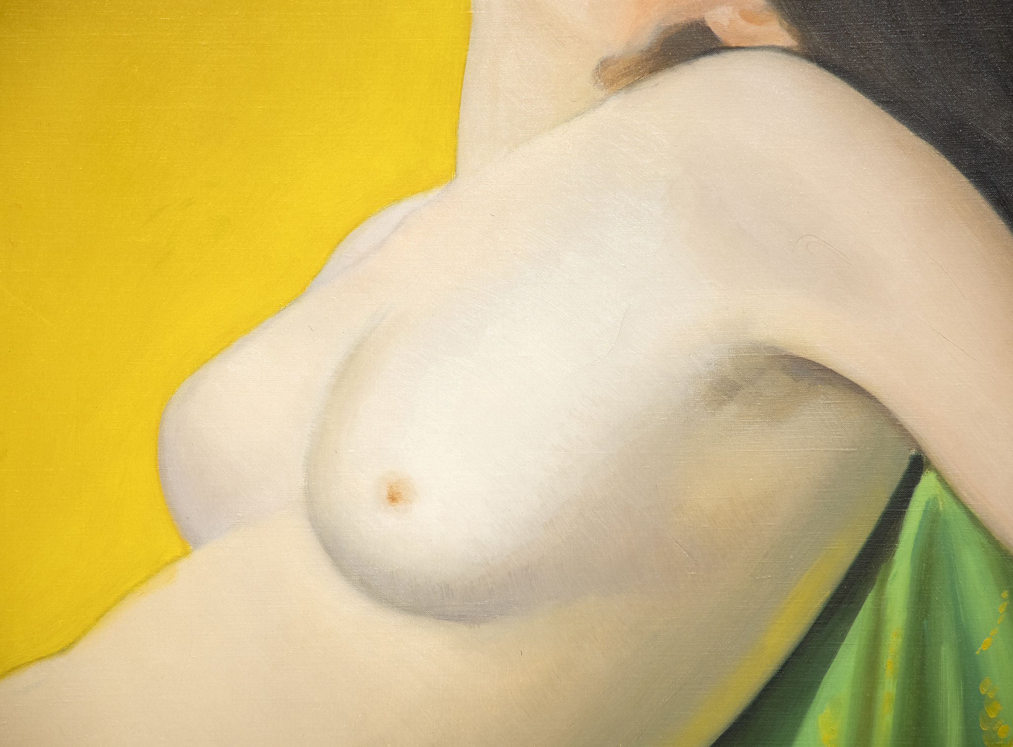 JOSEPH STELLA - Reclining Nude JOSEPH STELLA - Liegender Akt - Öl auf Leinwand - 50 x 52 1/2 Zoll.