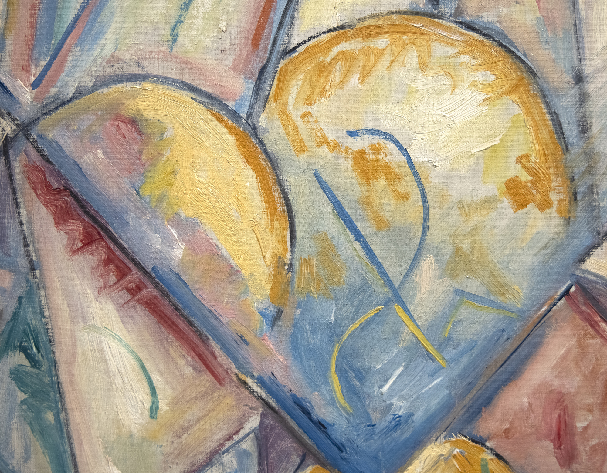 MARSDEN HARTLEY - Bach Preludes et Fugues No. 1 (Musical Theme) Shortly after arriving in Paris by April 1912, Marsden Hartley received an invitation. It had come from Gertrude Stein and what he saw at her 27 rue de Fleurus flat stunned him. Despite his presumptions and preparedness, “I had to get used to so much of everything all at once…a room full of staggering pictures, a room full of strangers and two remarkable looking women, Alice and Gertrude Stein…I went often I think after that on Saturday evenings — always thinking, in my reserved New England tone, ‘ how do people do things like that — let everyone in off the street to look at their pictures?… So one got to see a vast array of astounding pictures — all burning with life and new ideas — and as strange as the ideas seemed to be — all of them terrifically stimulating — a new kind of words for an old theme.” (Susan Elizabeth Ryan, The Autobiography of Marsden Hartley, pg. 77)
<br>
<br>The repeated visits had a profound effect. Later that year, Hartley was clearly disappointed when Arthur B. Davies and Walt Kuhn chose two of his still-life paintings for the upcoming New York Armory show in February 1913. “He (Kuhn) speaks highly of them (but) I would not have chosen them myself chiefly because I am so interested at this time in the directly abstract things of the present. But Davies says that no American has done this kind of thing and they would (not) serve me and the exhibition best at this time.” (Correspondence, Marsden Hartley to Alfred Stieglitz, early November 1912) A month later, he announced his departure from formal representationalism in “favor of intuitive abstraction…a variety of expression I find to be closest to my temperament and ideals. It is not like anything here. It is not like Picasso, it is not like Kandinsky, not like any cubism. For want of a better name, subliminal or cosmic cubism.” (Correspondence, Marsden Hartley to Alfred Stieglitz, December 1912)
<br>
<br>At the time, Hartley consumed Wassily Kandinsky’s recently published treatise Uber das Geistige in der Kunst (The Art of Spiritual Harmony) and Stieglitz followed the artist’s thoughts with great interest. For certain, they both embraced musical analogy as an opportunity for establishing a new visual language of abstraction. Their shared interest in the synergetic effects of music and art can be traced to at least 1909 when Hartley exhibited landscape paintings of Maine under titles such as “Songs of Autumn” and “Songs of Winter” at the 291 Gallery. The gravity of Hartley’s response to the treatise likely sparked Stieglitz’s determination to purchase Kandinsky’s seminal painting Improvisation no. 27 (Garden of Love II) at the Armory Show. As for Hartley, he announced to his niece his conviction that an aural/vision synesthetic pairing of art and music was a way forward for modern art. “Did you ever hear of anyone trying to paint music — or the equivalent of sound in color?…there is only one artist in Europe working on it (Wassily Kandinsky) and he is a pure theorist and his work is quite without feeling — whereas I work wholly from intuition and the subliminal.” (D. Cassidy, Painting the Musical City: Jazz and Cultural Identity in American Art, Washington, D.C., pg. 6)
<br>
<br>In Paris, during 1912 and 1913 Hartley was inspired to create a series of six musically themed oil paintings, the first of which, Bach Preludes et Fugues, no. 1 (Musical Theme), incorporates strong Cubist elements as well as Kandinsky’s essential spirituality and synesthesia. Here, incorporating both elements seems particularly appropriate. Whereas Kandinsky’s concepts were inspired by Arnold Schoenberg’s twelve-tone method of composition whereby no note could be reused until the other eleven had been played, Hartley chose Bach’s highly structured, rigorously controlled twenty-four Preludes and Fugues from his Well-Tempered Clavier, each of which establishes an absolute tonality. The towering grid of Bach Preludes et Fugues, no. 1 suggests the formal structure of an organ, its pipes ever-rising under a high, vaulted church ceiling to which Hartley extends an invitation to stand within the lower portion of the picture plane amongst the triangular and circular ‘sound tesserae’ and absorb its essential sonority and deeply reverberating sound. All of it is cast with gradients of color that conjures an impression of Cézanne’s conceptual approach rather than Picasso’s, Analytic Cubism. Yet Bach Preludes et Fugues, no. 1, in its entirety suggests the formal structural of Picasso’s Maisons à Horta (Houses on the Hill, Horta de Ebro), one of the many Picasso paintings Gertrude Stein owned and presumably staged in her residence on the many occasions he came to visit.